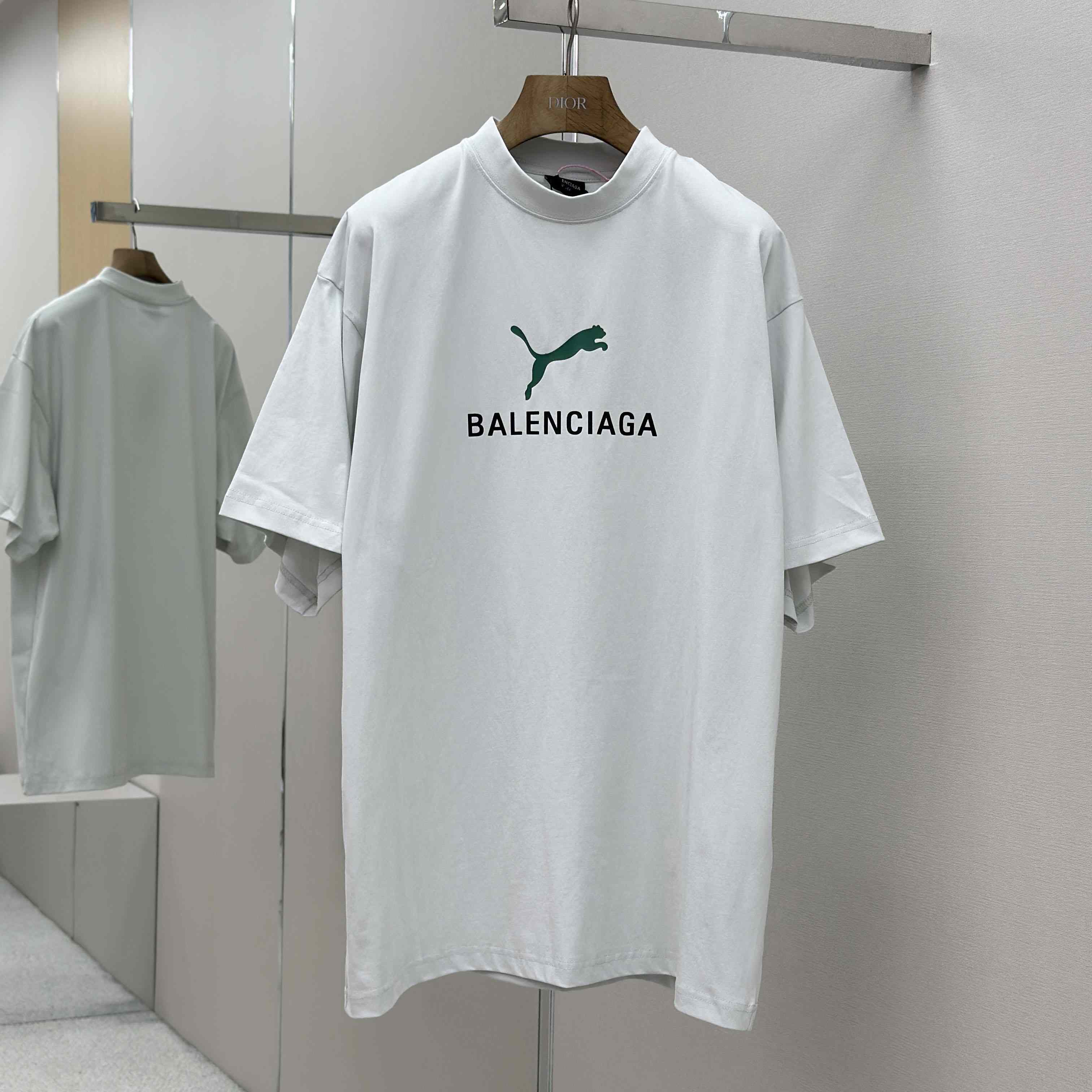 Balenciaga I PUMA Oversized T-Shirt in dirty white dry jersey - DopestKickz