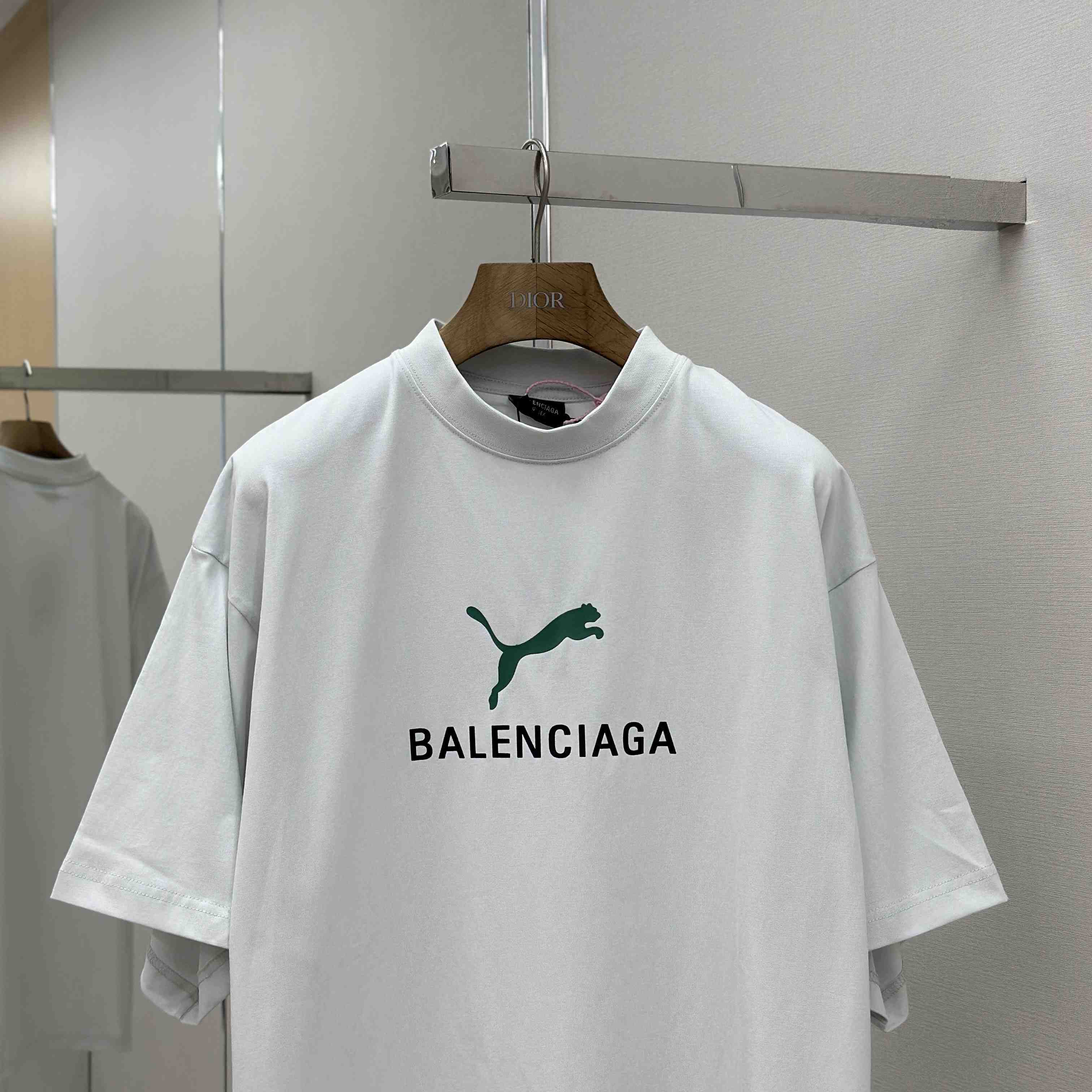 Balenciaga I PUMA Oversized T-Shirt in dirty white dry jersey - DopestKickz