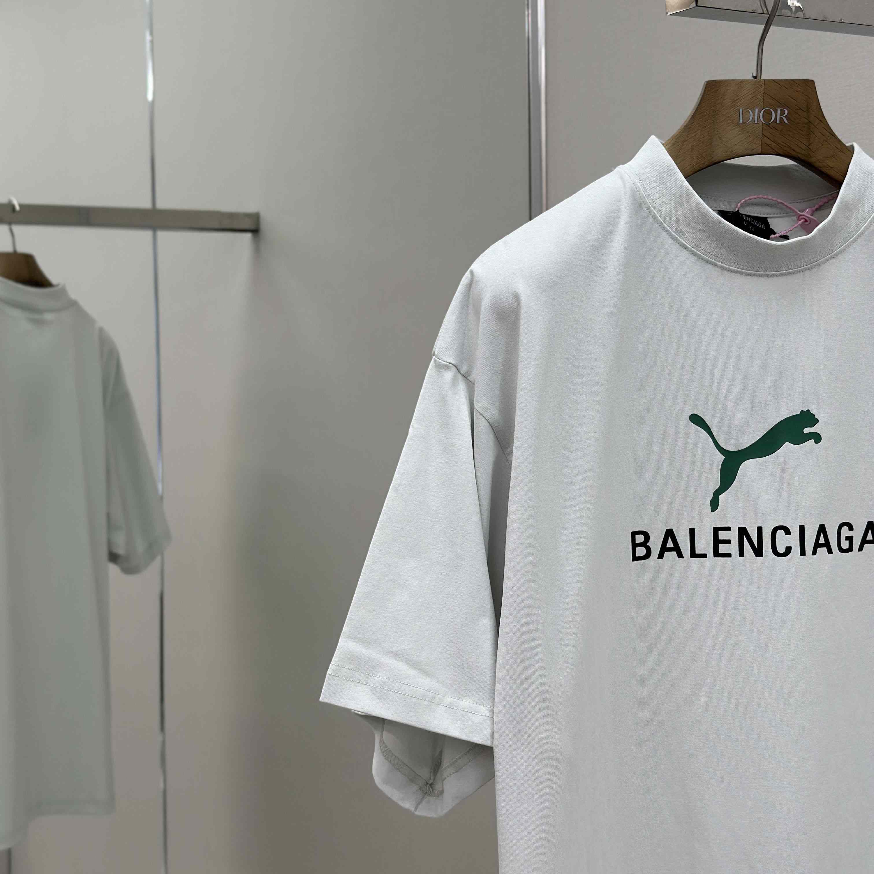 Balenciaga I PUMA Oversized T-Shirt in dirty white dry jersey - DopestKickz