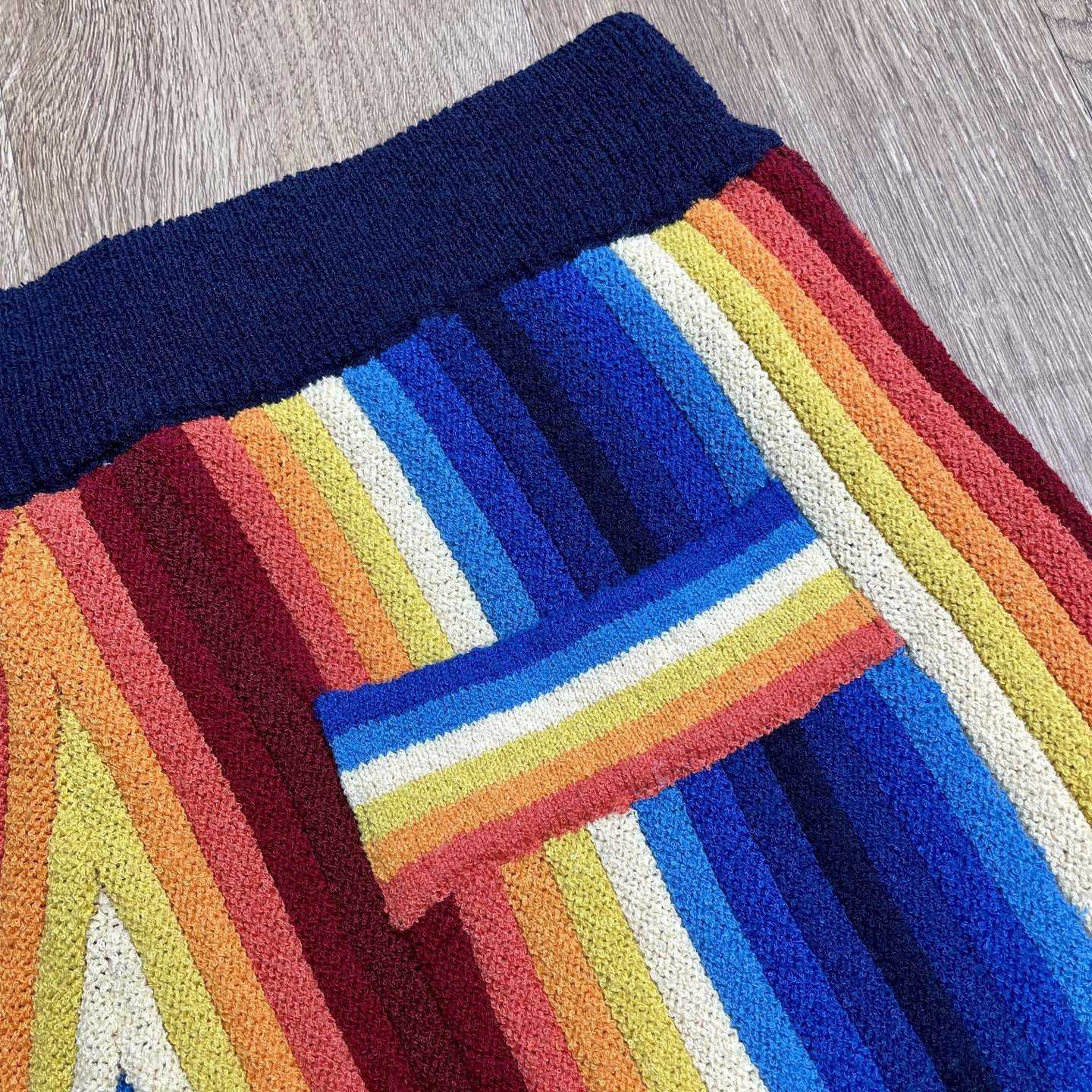 Casablanca Gradient Stripe Towelling Shorts Z6006 - DopestKickz