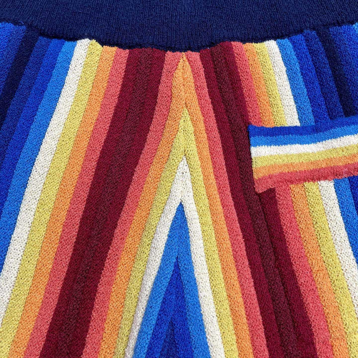 Casablanca Gradient Stripe Towelling Shorts Z6006 - DopestKickz