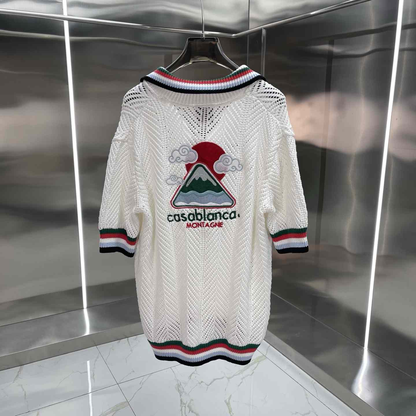 Casablanca Cotton Montagne Ondulee Short-Sleeve Crochet Shirt And Shorts - DopestKickz