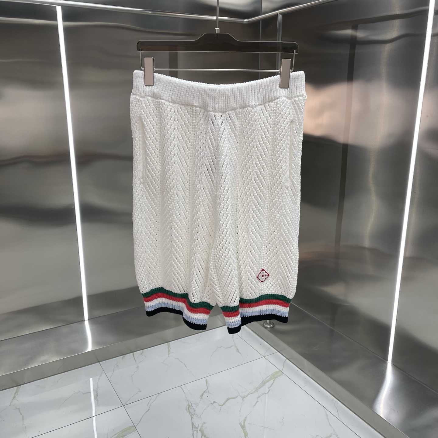 Casablanca Cotton Montagne Ondulee Short-Sleeve Crochet Shirt And Shorts - DopestKickz