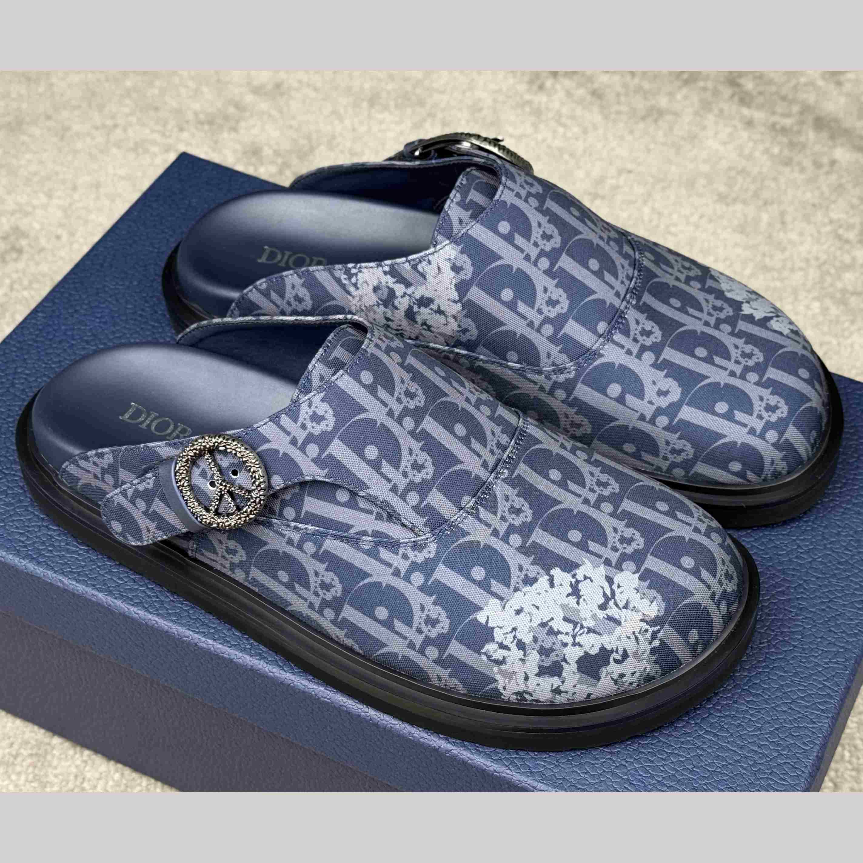 Denim Tears x Dior Aqua Mules - DopestKickz