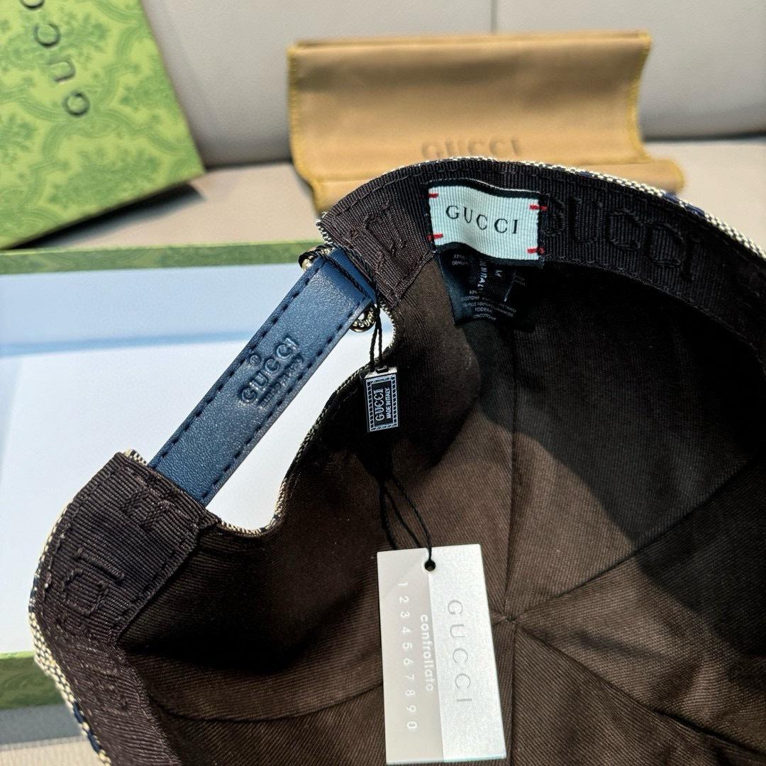 Gucci Original GG Canvas Baseball Hat With Web - DopestKickz