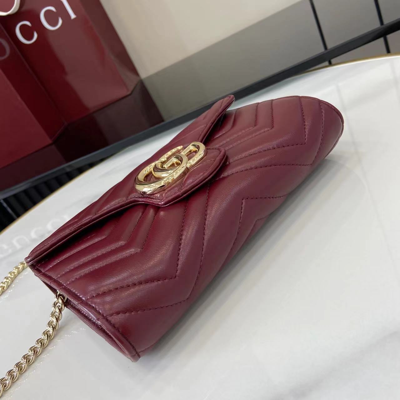 Gucci GG Marmont Wallet On Chain - DopestKickz