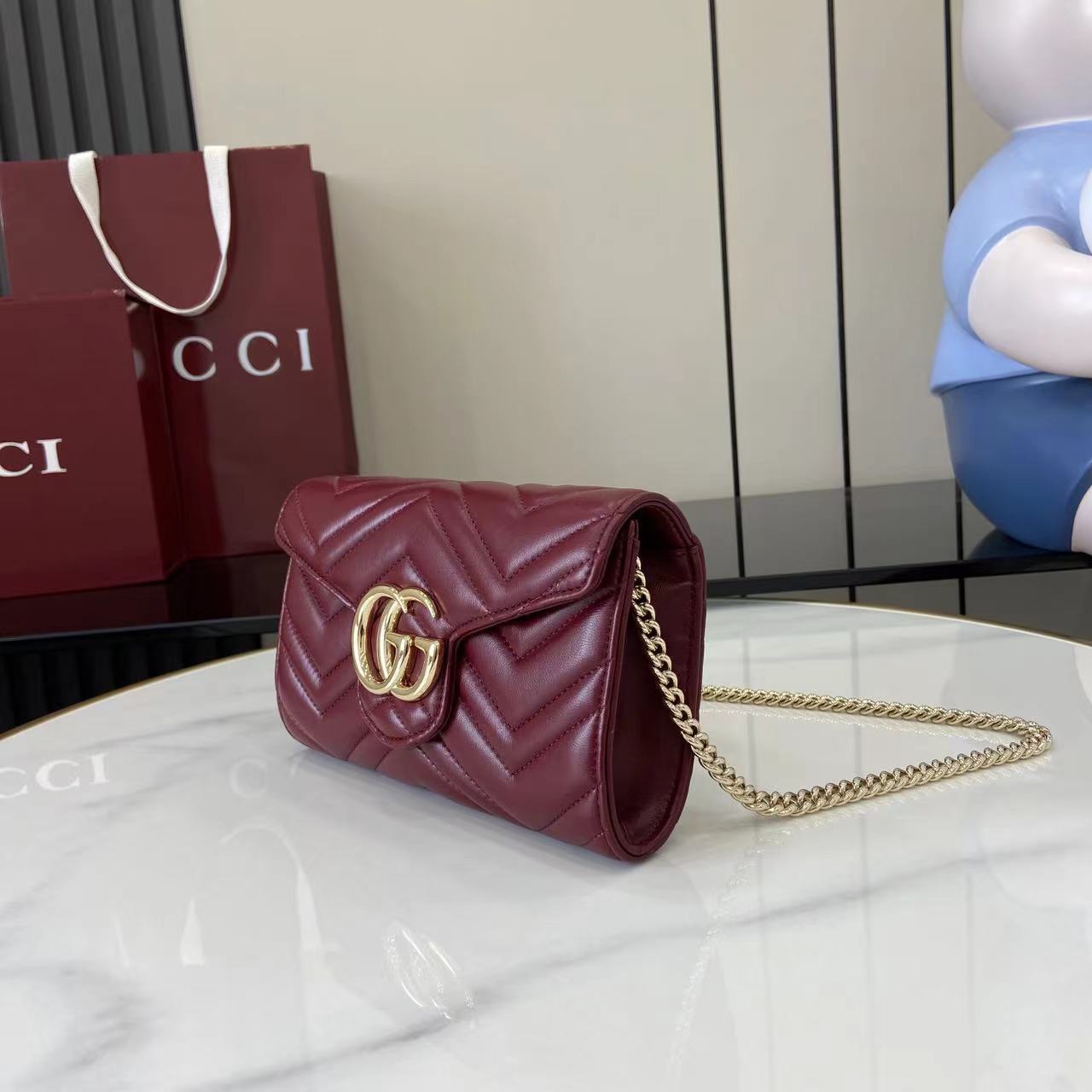 Gucci GG Marmont Wallet On Chain - DopestKickz