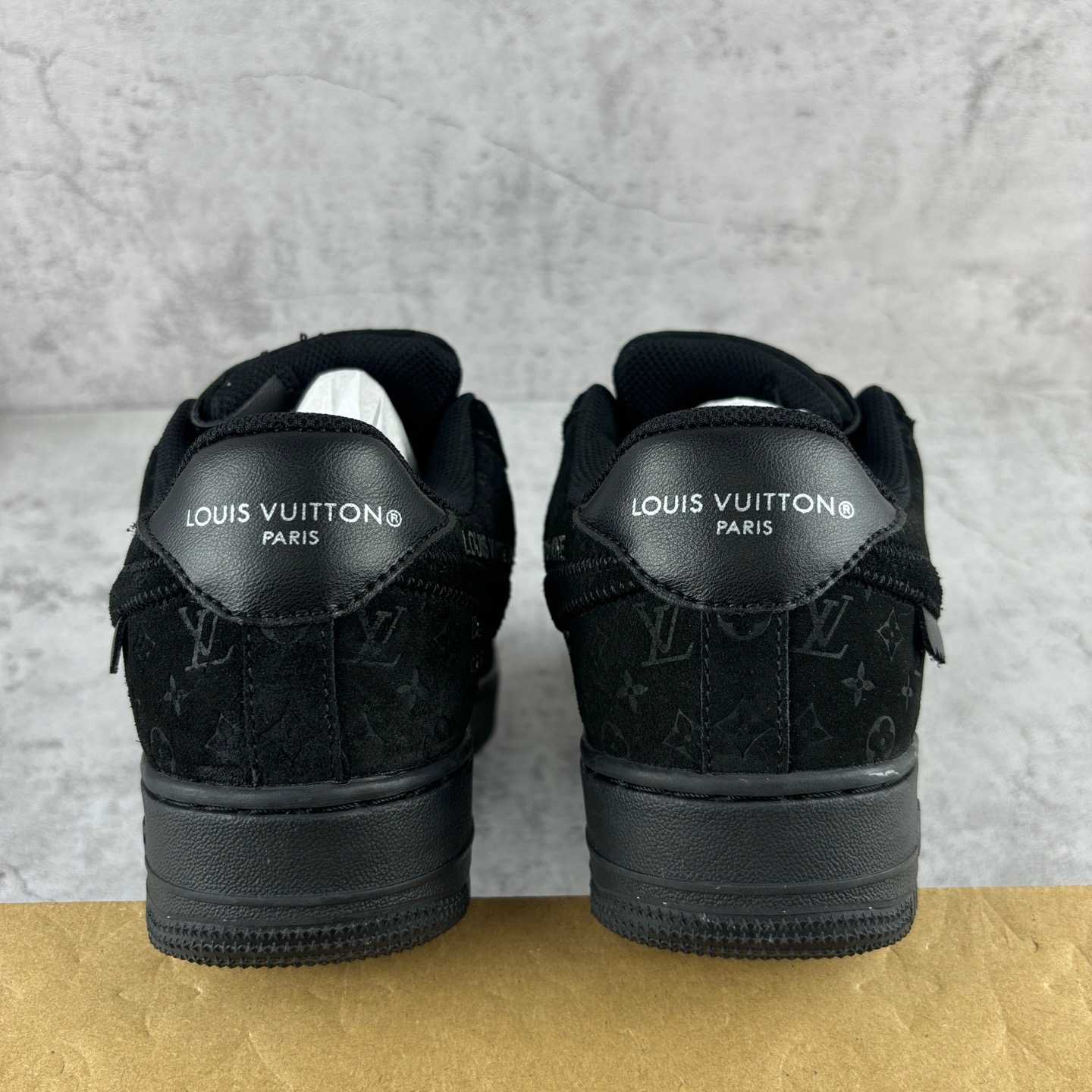 Nike x Louis Vuitton Air Force 1 Low 'Triple Black' - DopestKickz