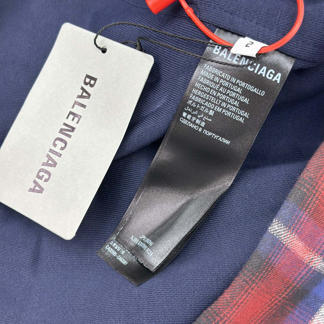 Balenciaga Check-print Lined Shirt - DopestKickz