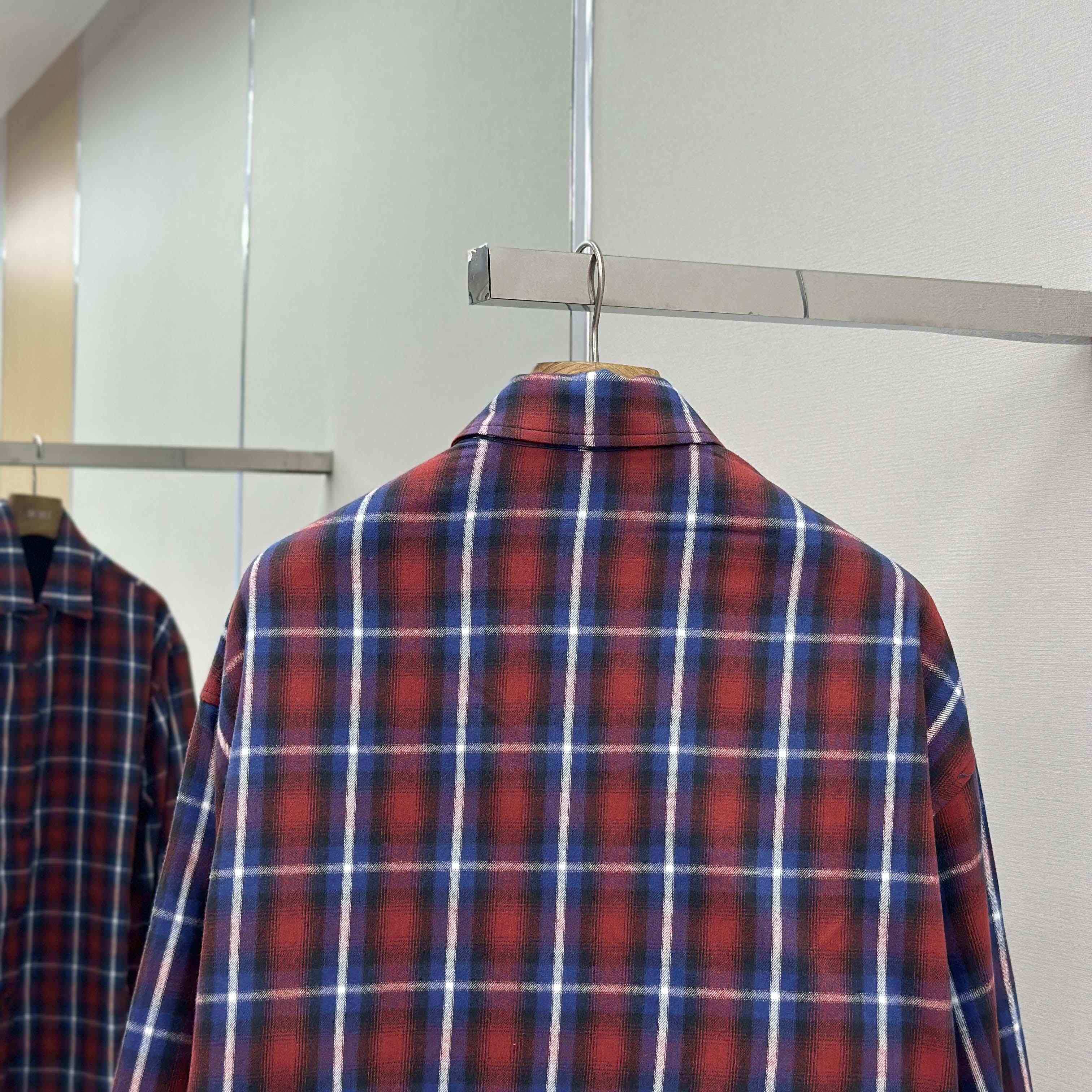 Balenciaga Check-print Lined Shirt - DopestKickz