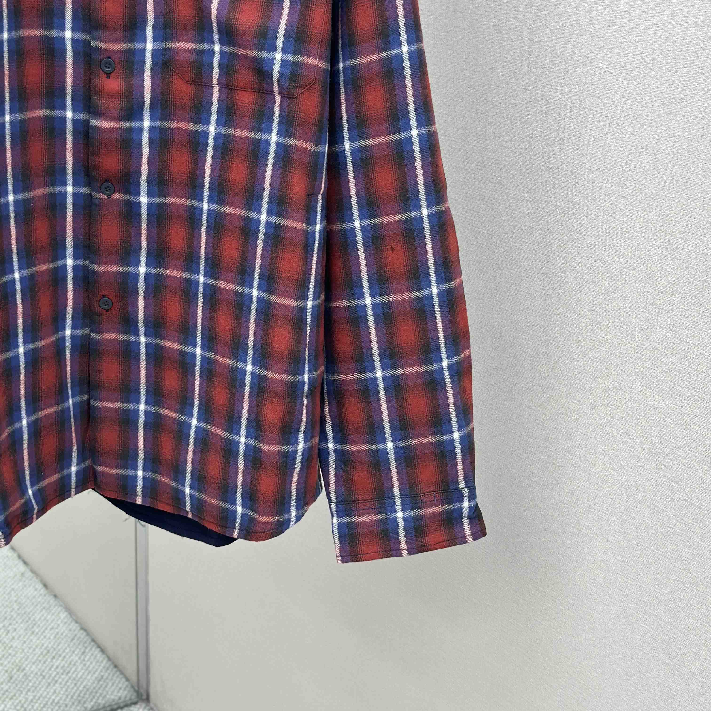 Balenciaga Check-print Lined Shirt - DopestKickz