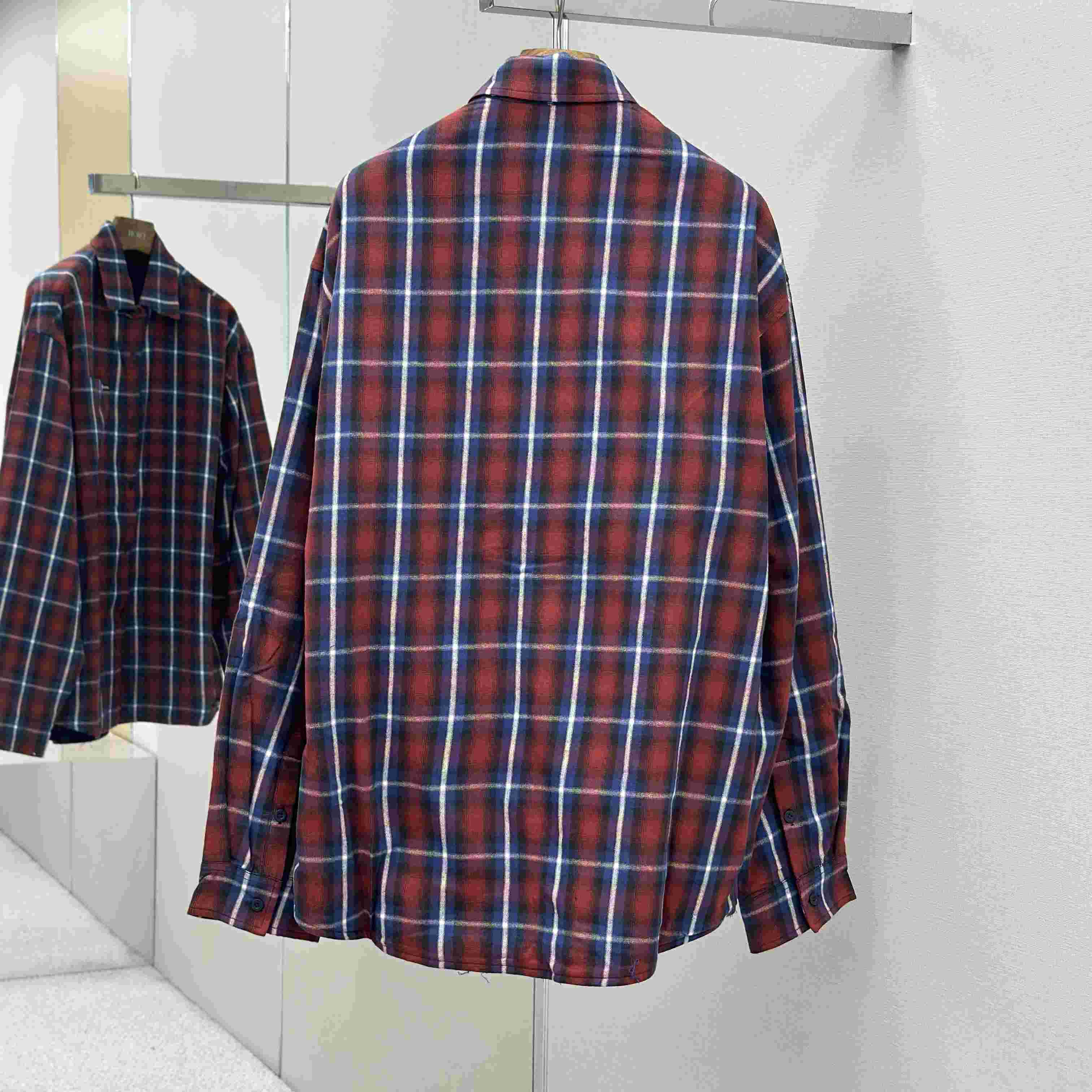 Balenciaga Check-print Lined Shirt - DopestKickz