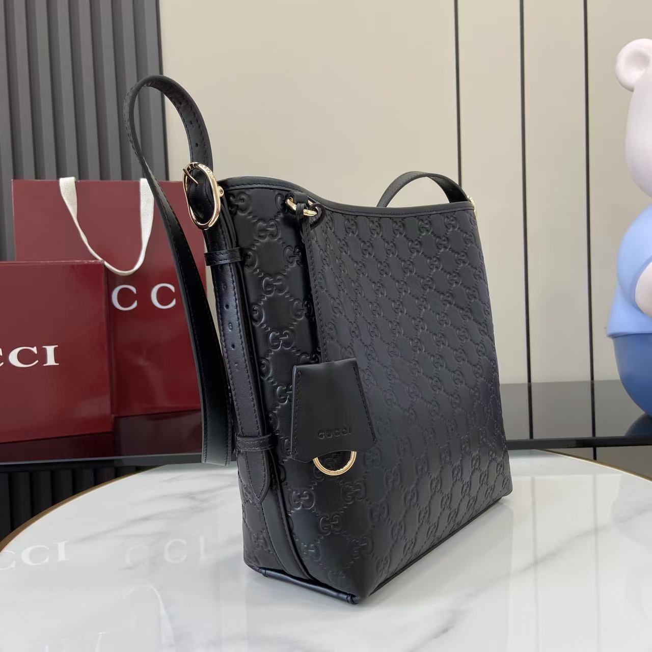 Gucci GG Emblem Small Shoulder Bag - DopestKickz