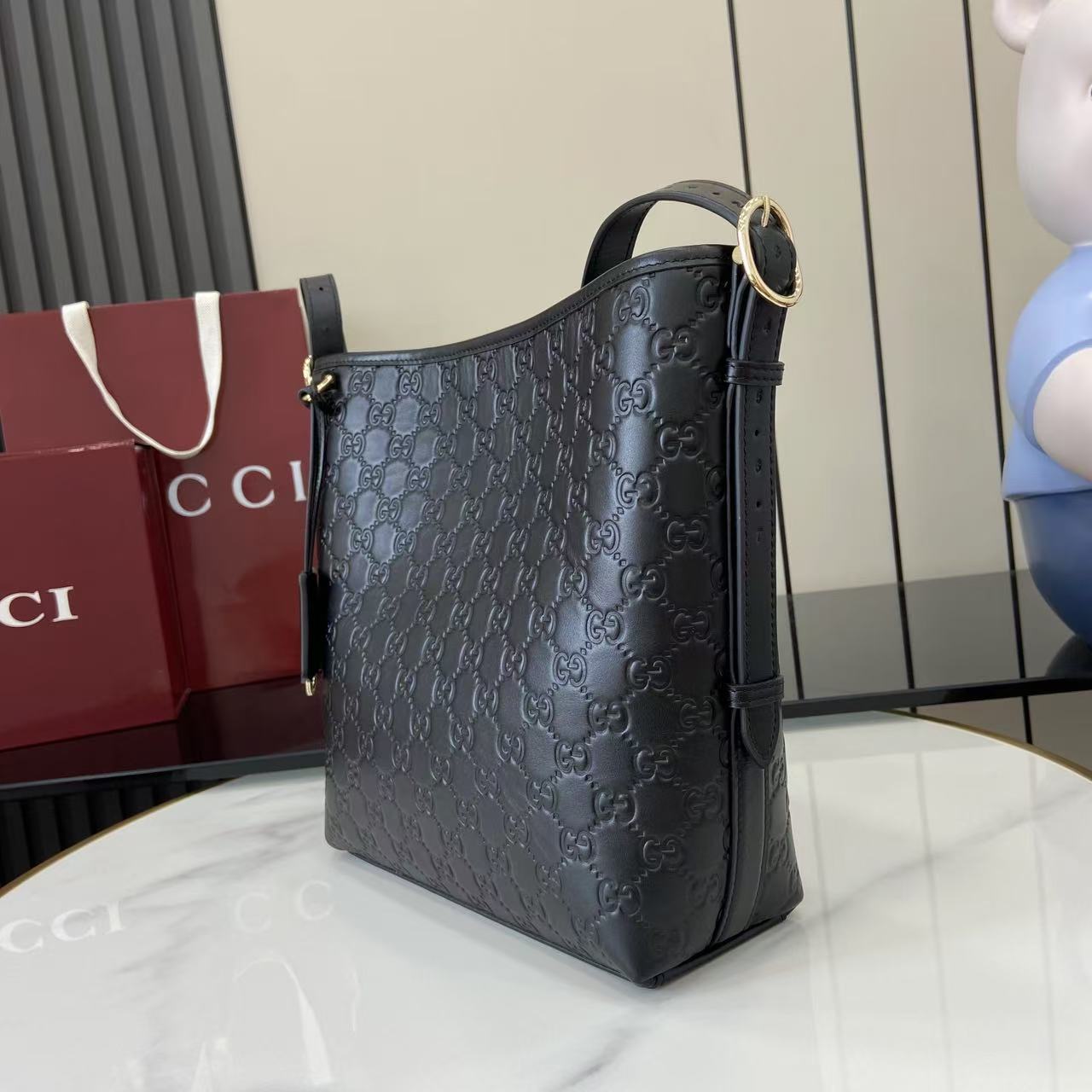 Gucci GG Emblem Small Shoulder Bag - DopestKickz