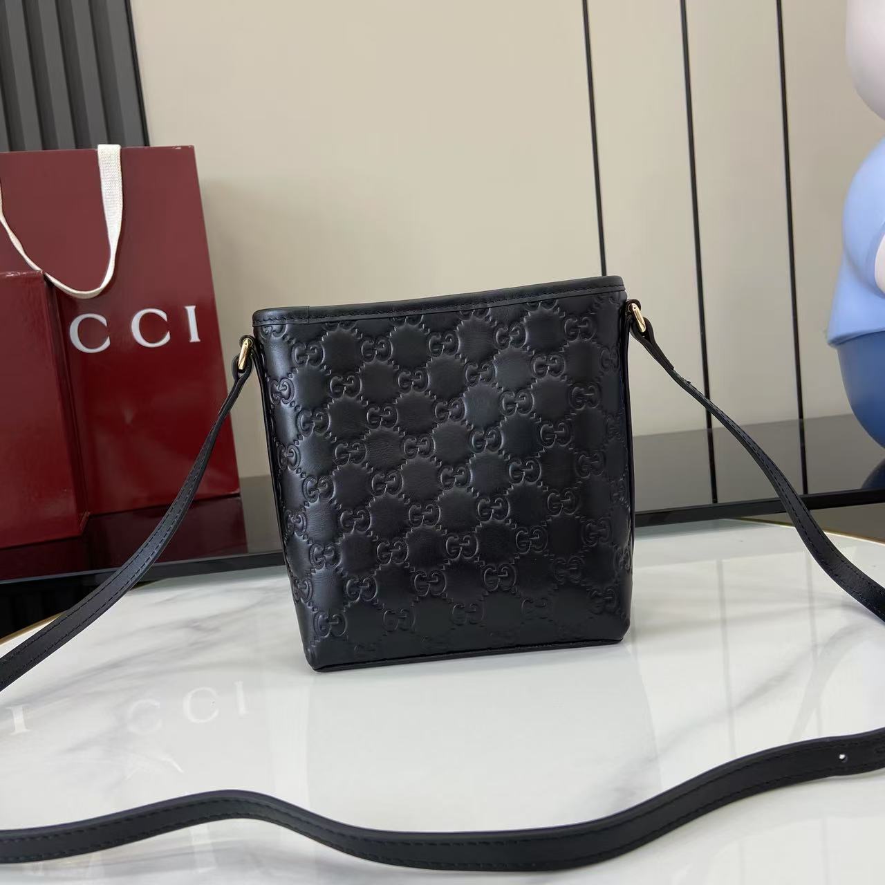 Gucci GG Emblem Nano Bucket Bag - DopestKickz