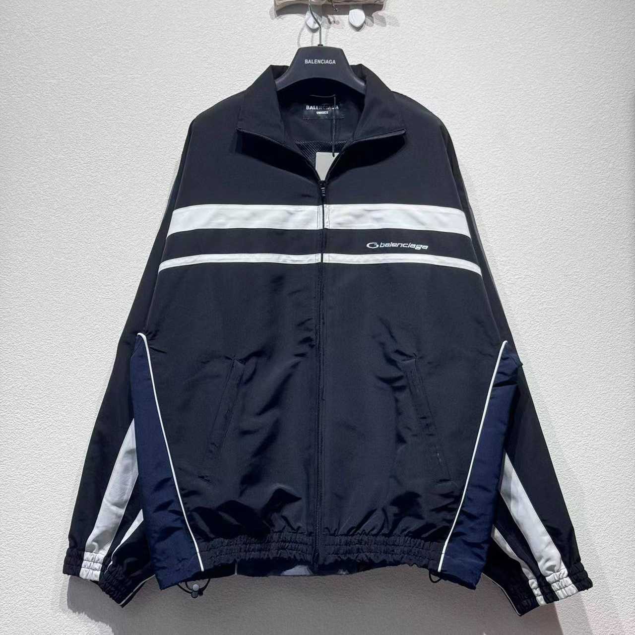 Balenciaga 50/50 tracksuit Jacket In Washed Black - DopestKickz