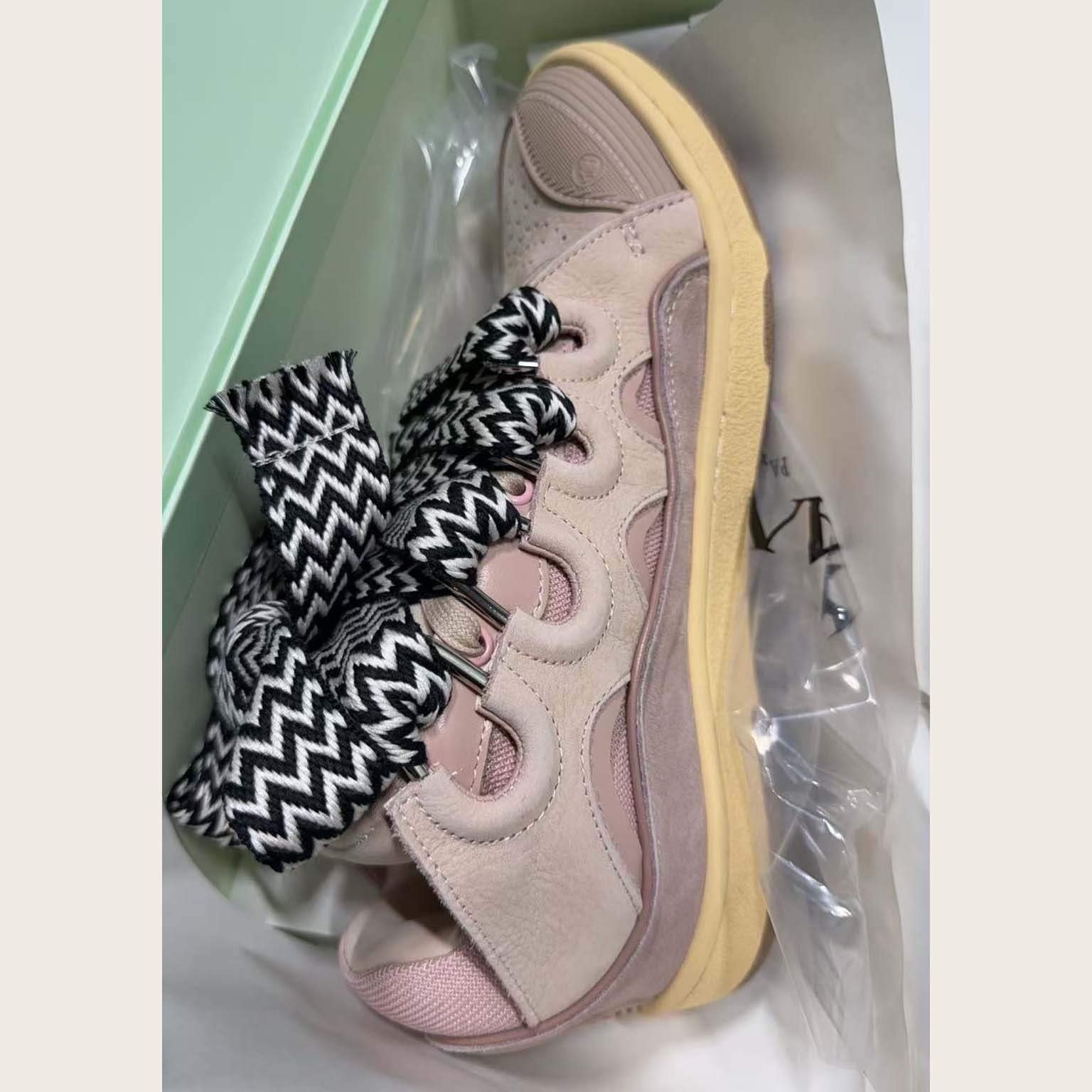 Lanvin Leather Curb Sneakers - DopestKickz