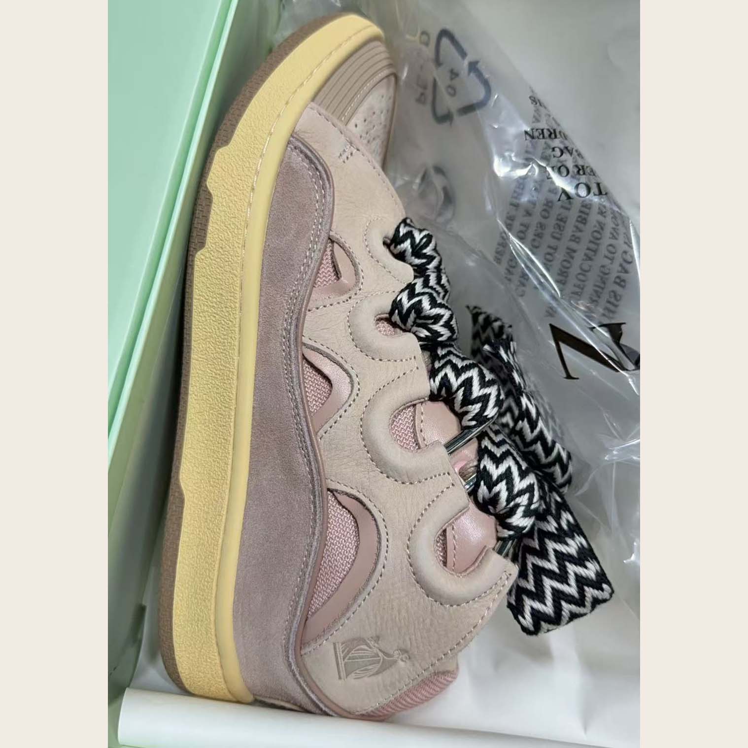 Lanvin Leather Curb Sneakers - DopestKickz