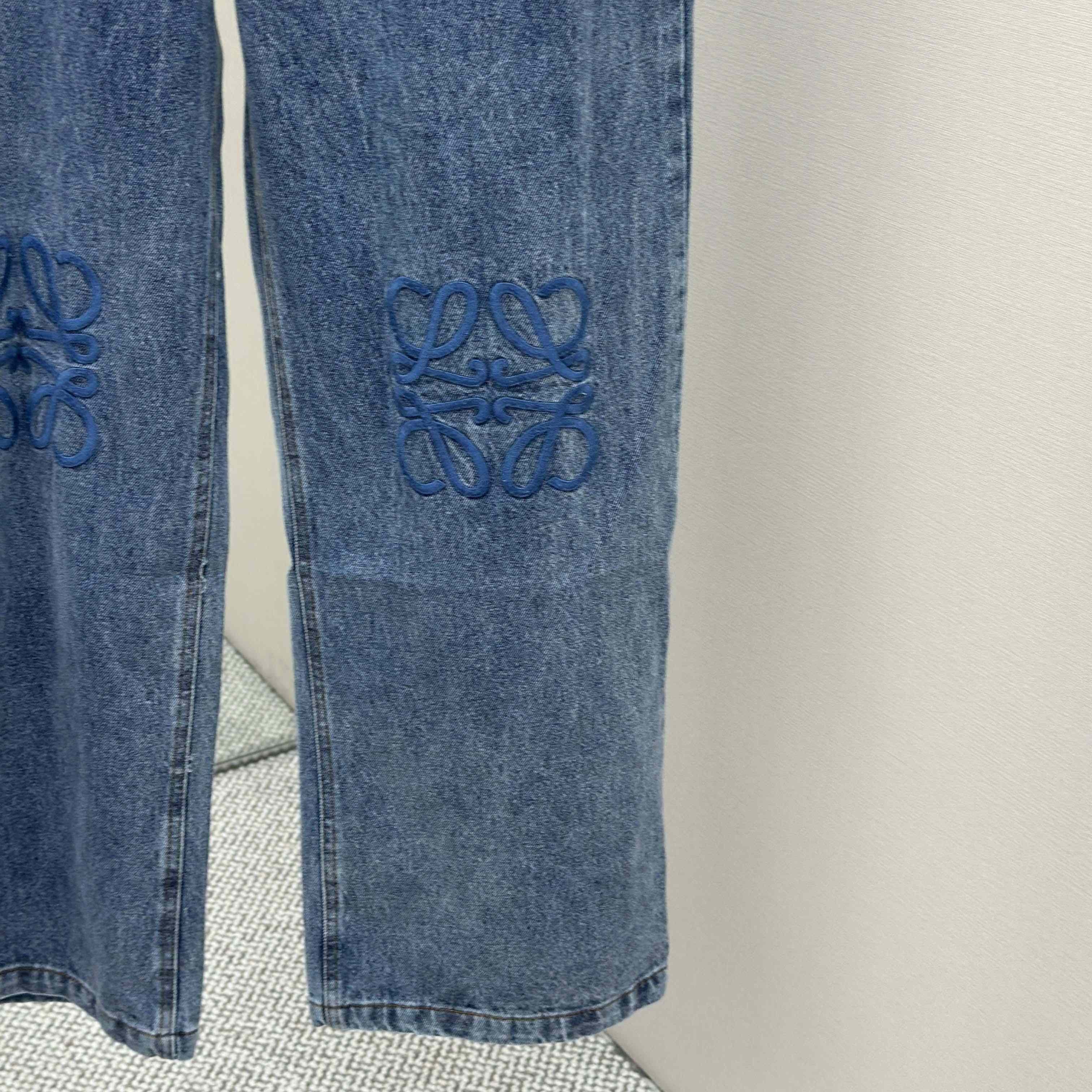 Loewe Anagram Baggy Jeans In Denim - DopestKickz