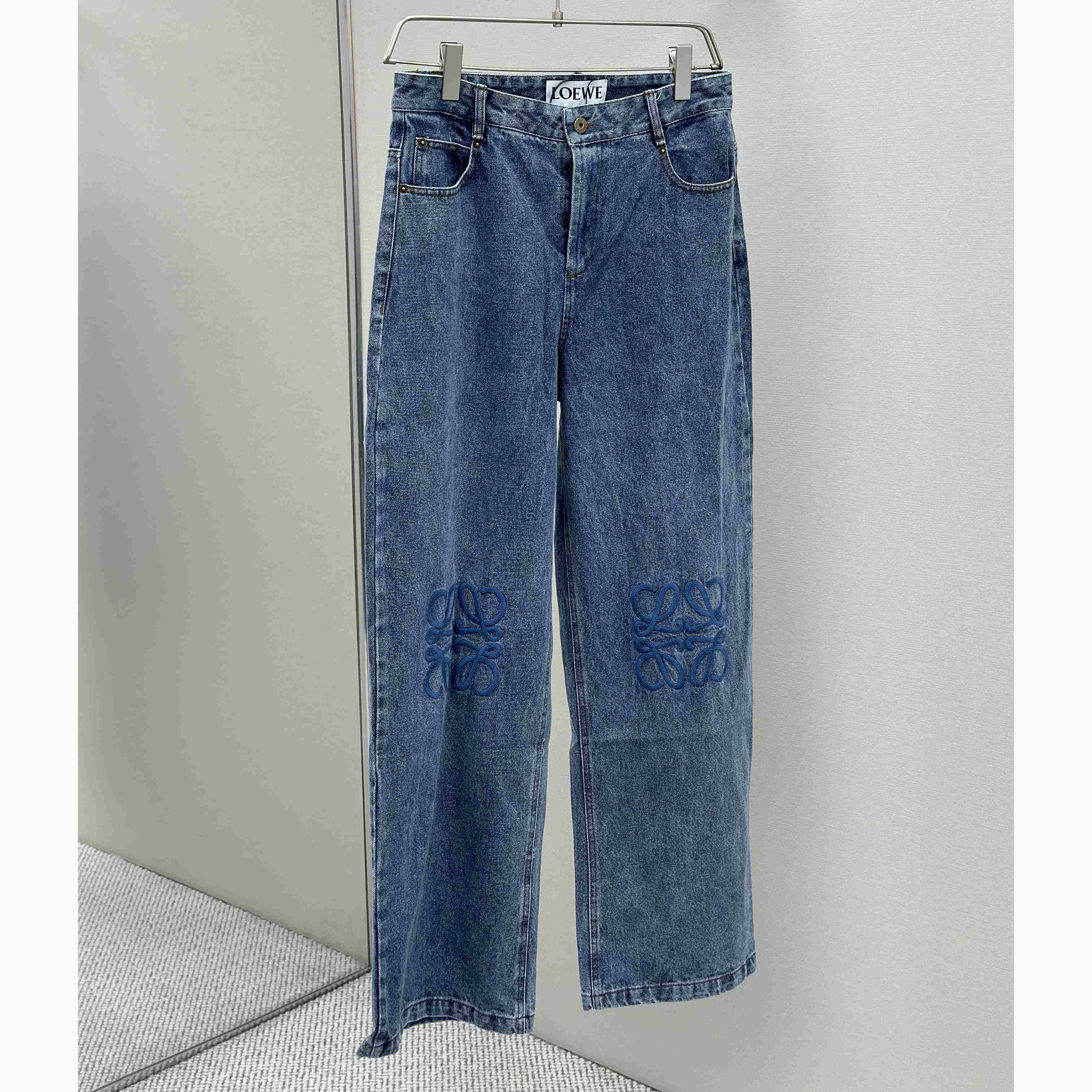 Loewe Anagram Baggy Jeans In Denim - DopestKickz
