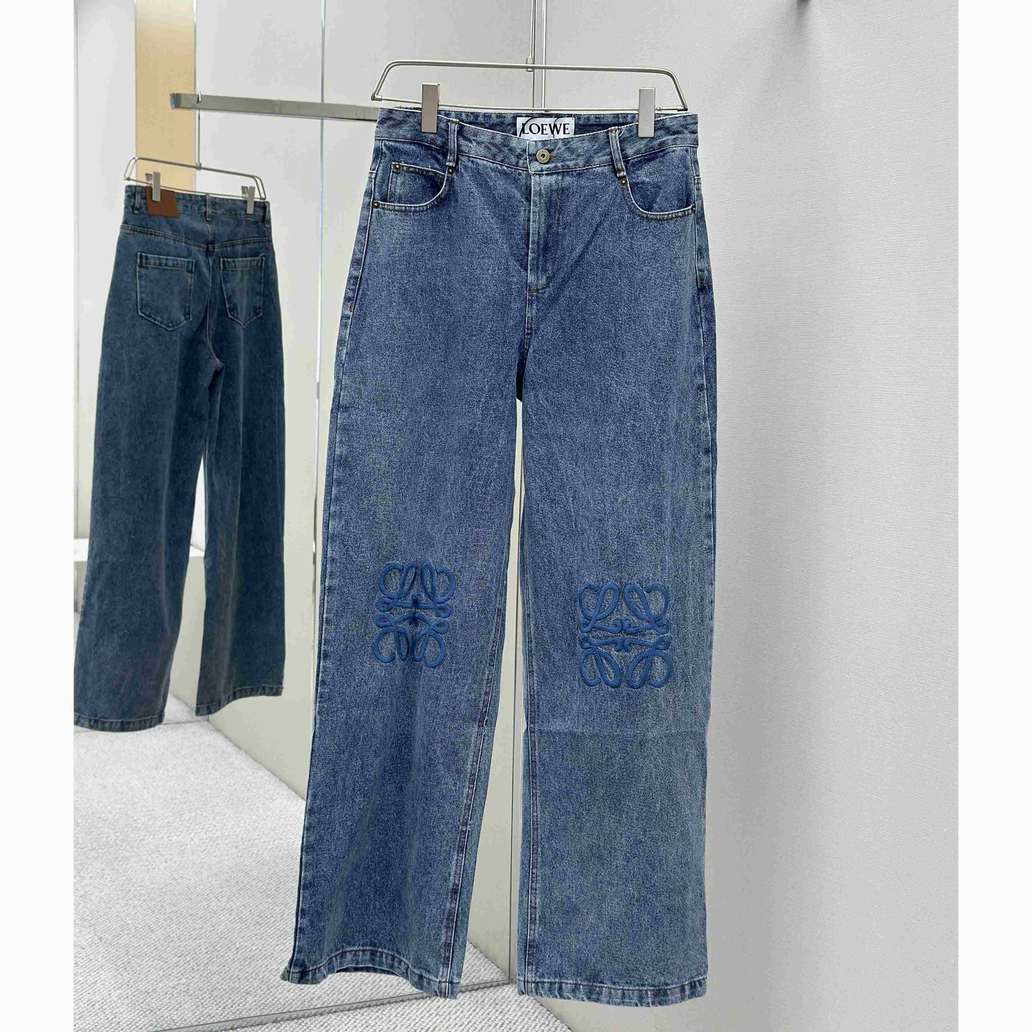 Loewe Anagram Baggy Jeans In Denim - DopestKickz