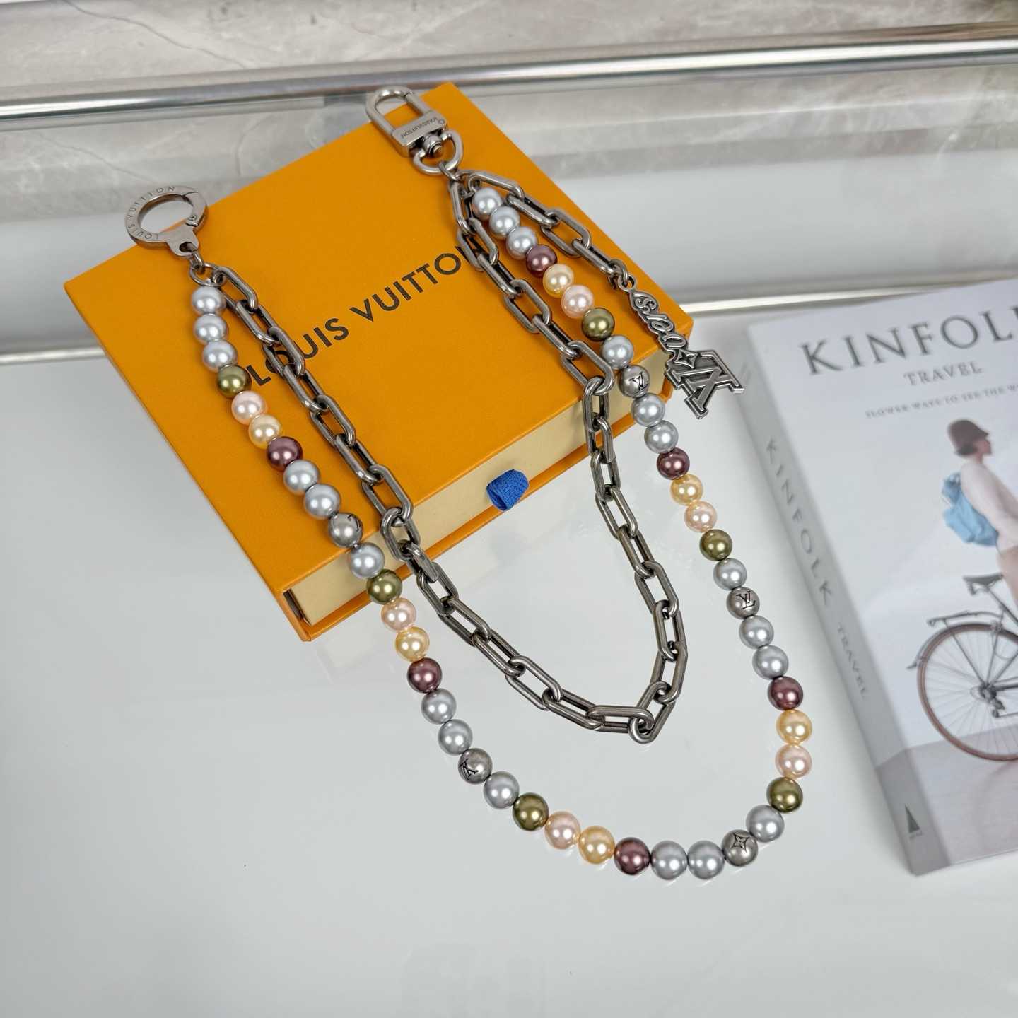 Louis Vuitton Pearls Chain Belt and Bag Charm   M02293 - DopestKickz