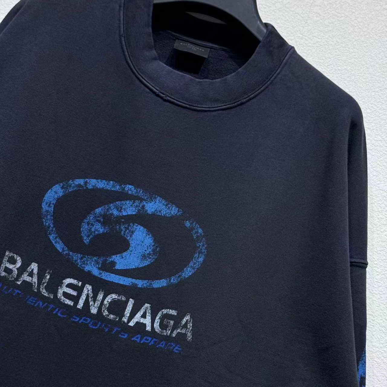 Balenciaga Distressed Cotton Jersey Sweatshirt - DopestKickz