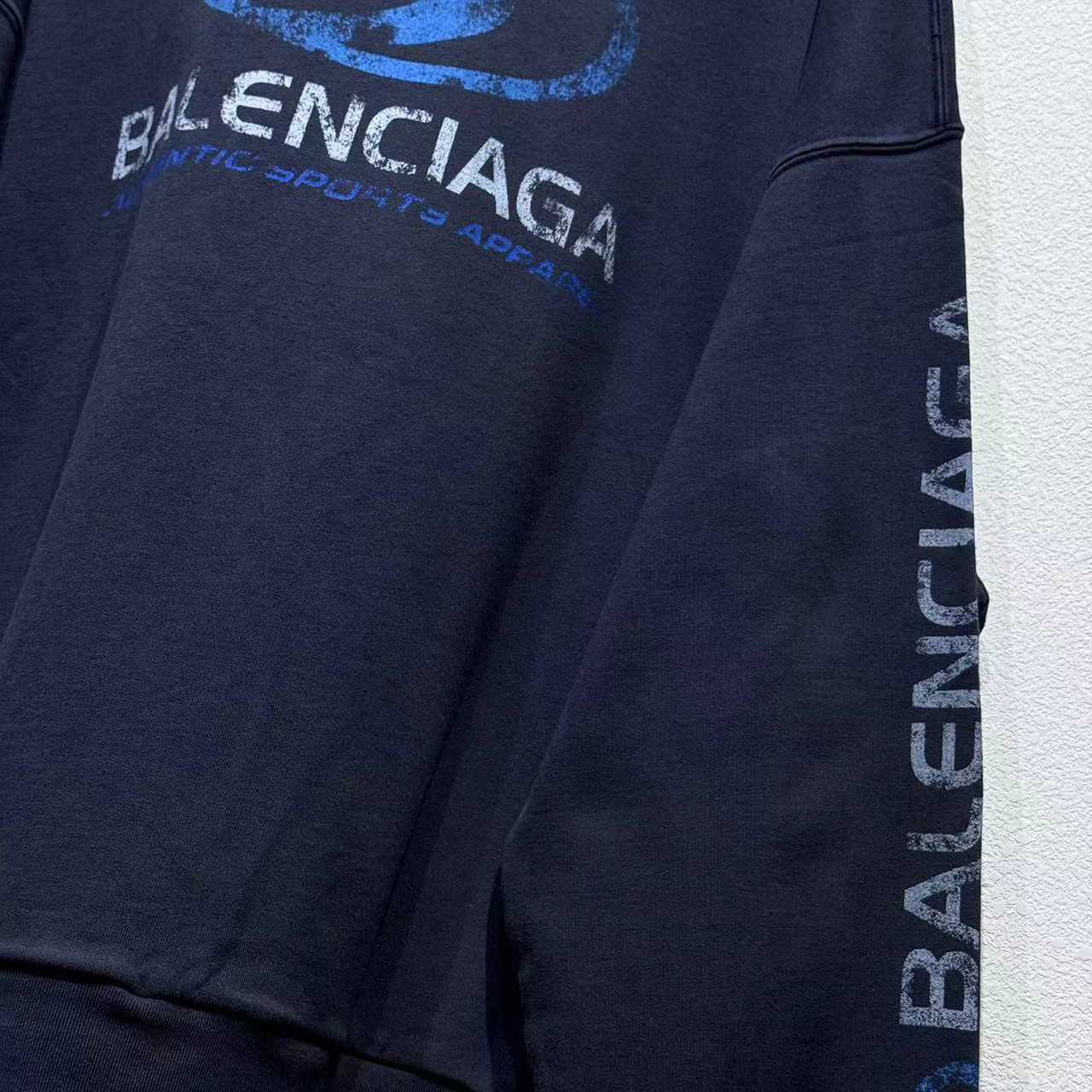 Balenciaga Distressed Cotton Jersey Sweatshirt - DopestKickz