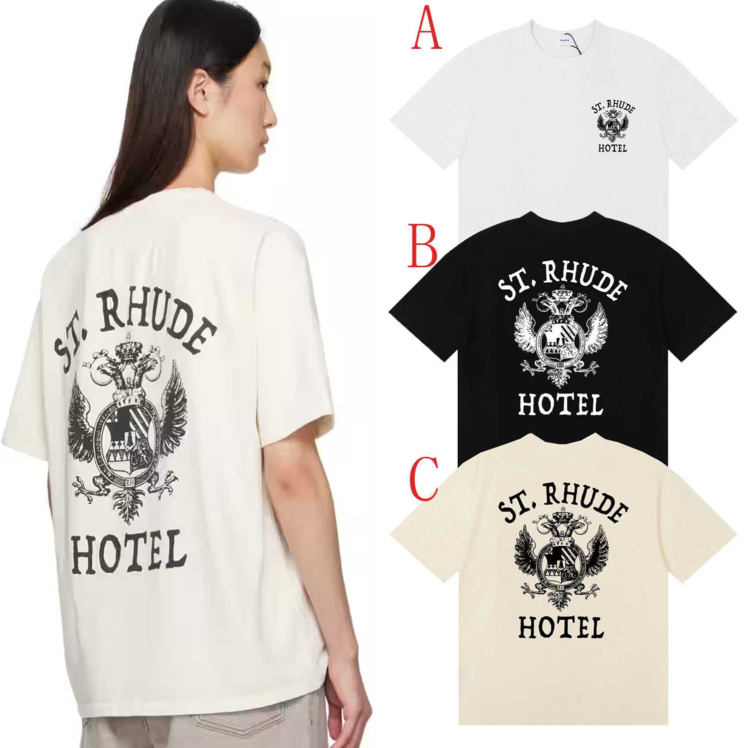 Rhude eagle-print T-shirt - DopestKickz