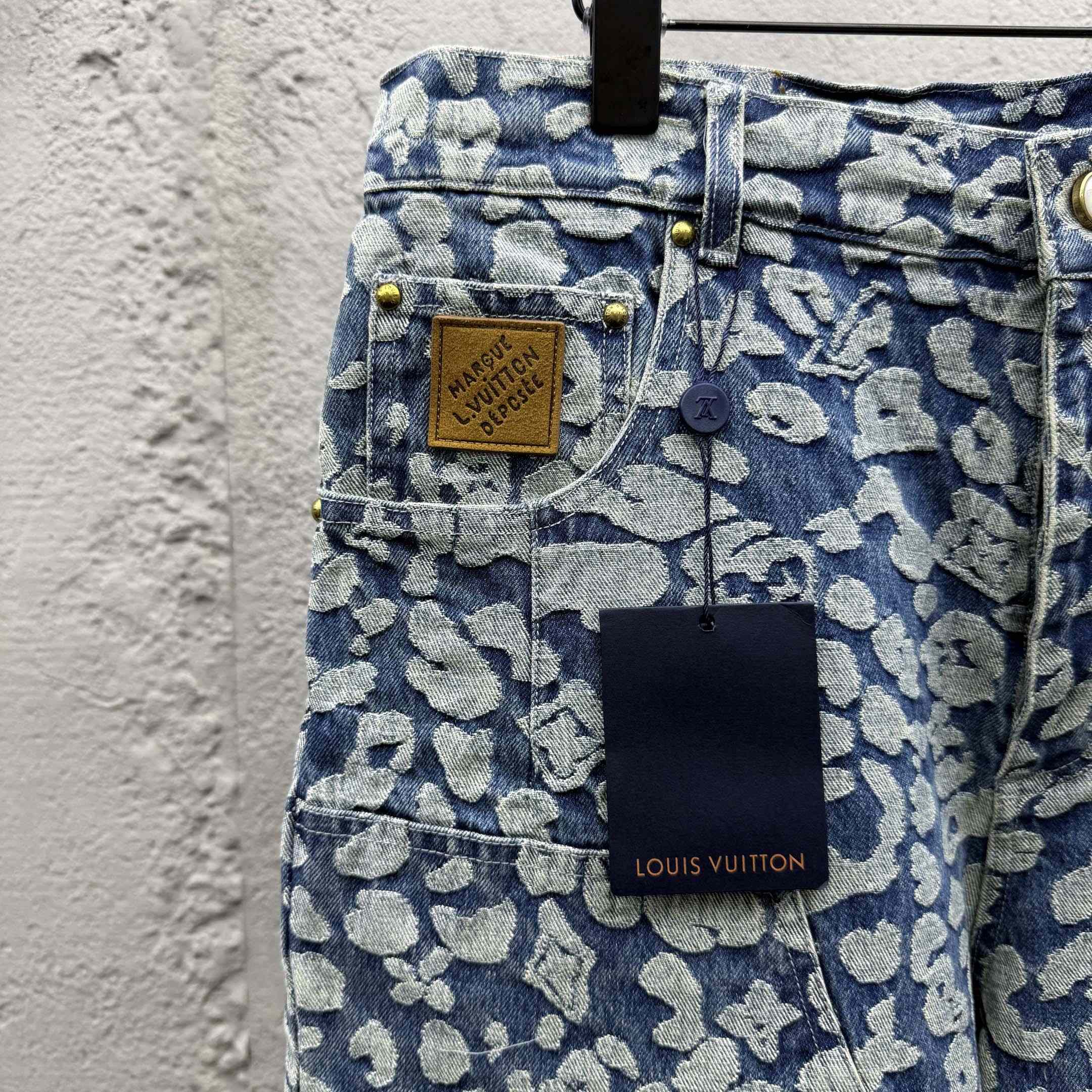 Louis Vuitton Jacquard Workwear Denim Pants   1AILS9 - DopestKickz