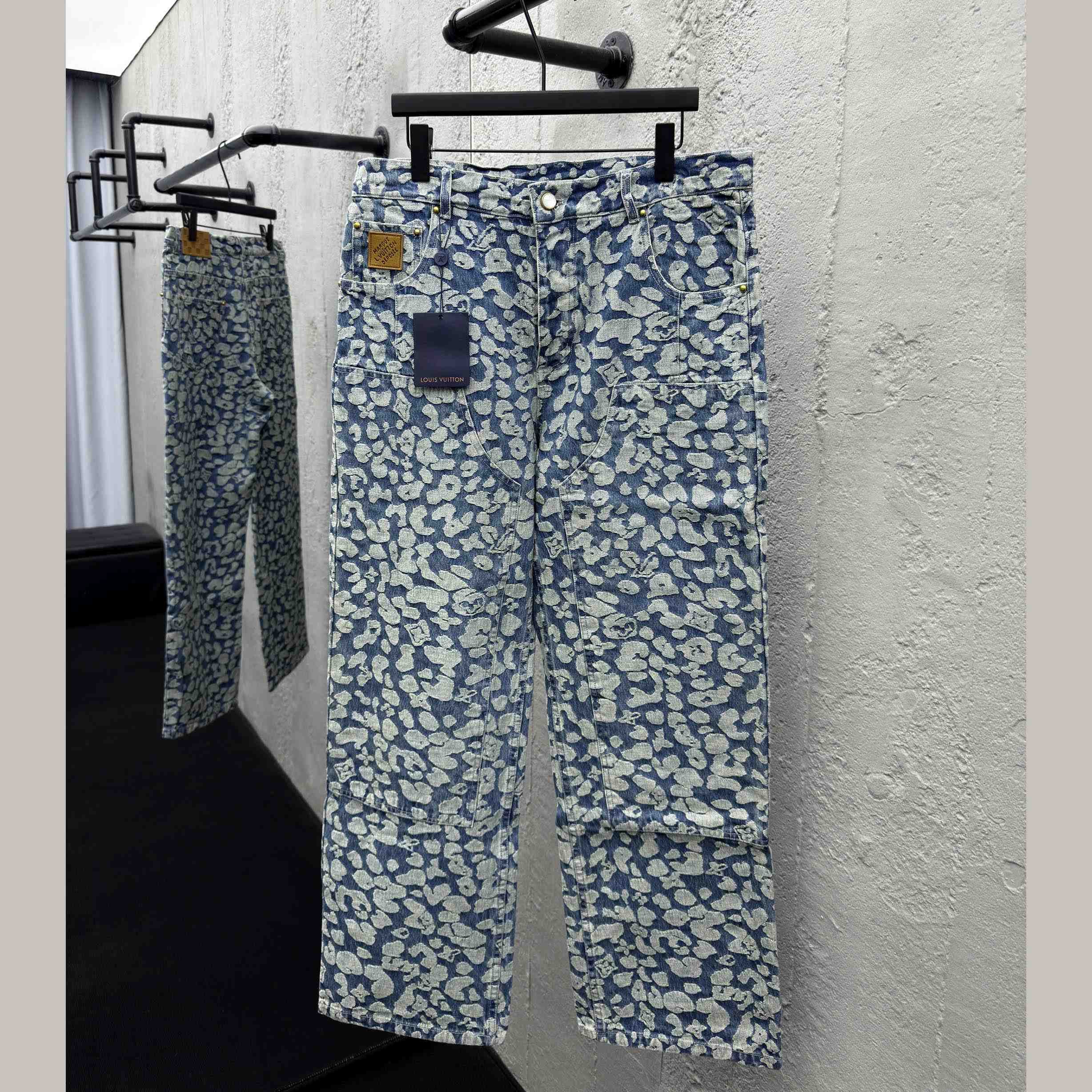 Louis Vuitton Jacquard Workwear Denim Pants   1AILS9 - DopestKickz