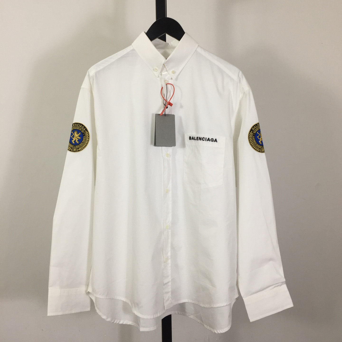 Balenciaga Logo-patch Cotton Shirt - DopestKickz