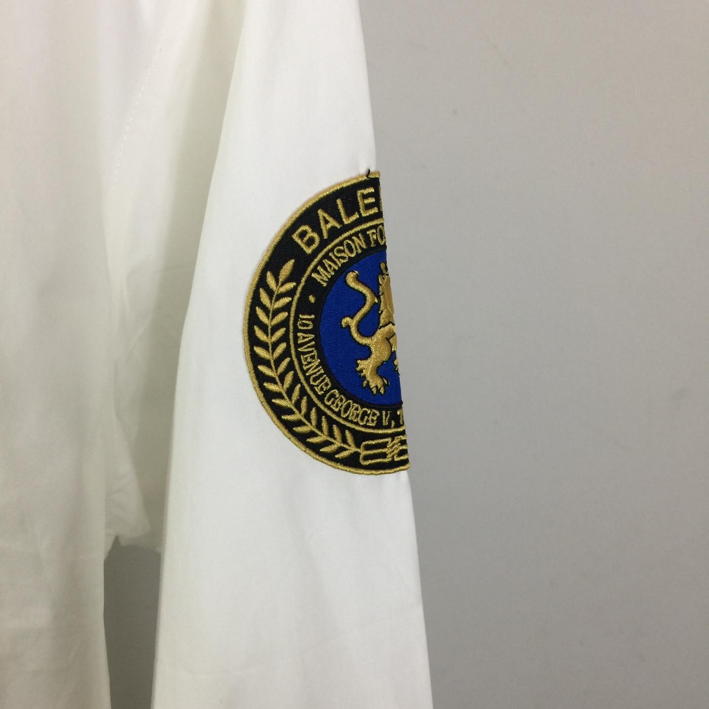 Balenciaga Logo-patch Cotton Shirt - DopestKickz