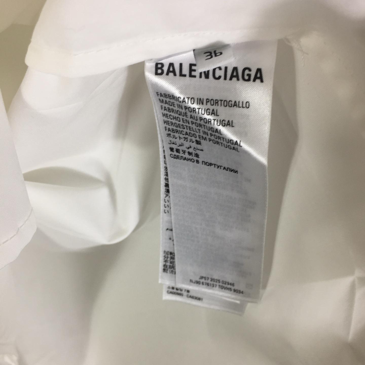 Balenciaga Logo-patch Cotton Shirt - DopestKickz