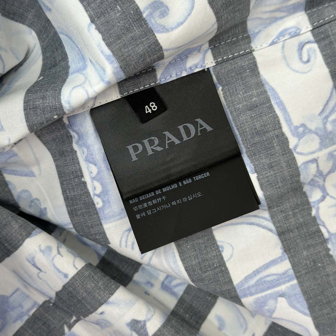 Prada Timecapsule Printed Cotton Shirt - DopestKickz