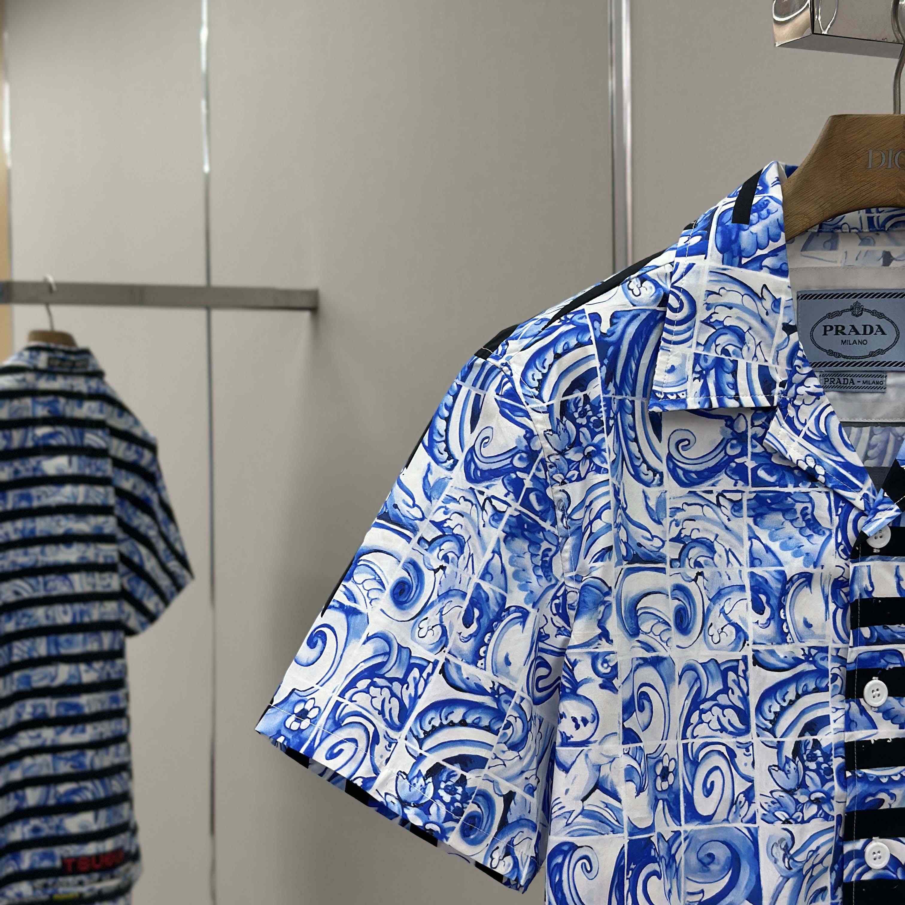 Prada Timecapsule Printed Cotton Shirt - DopestKickz