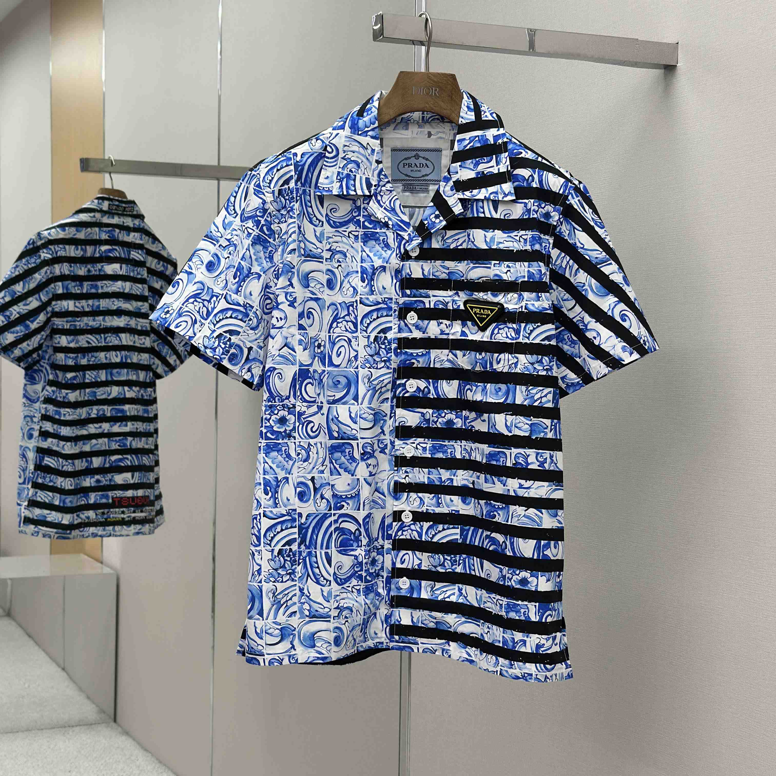 Prada Timecapsule Printed Cotton Shirt - DopestKickz