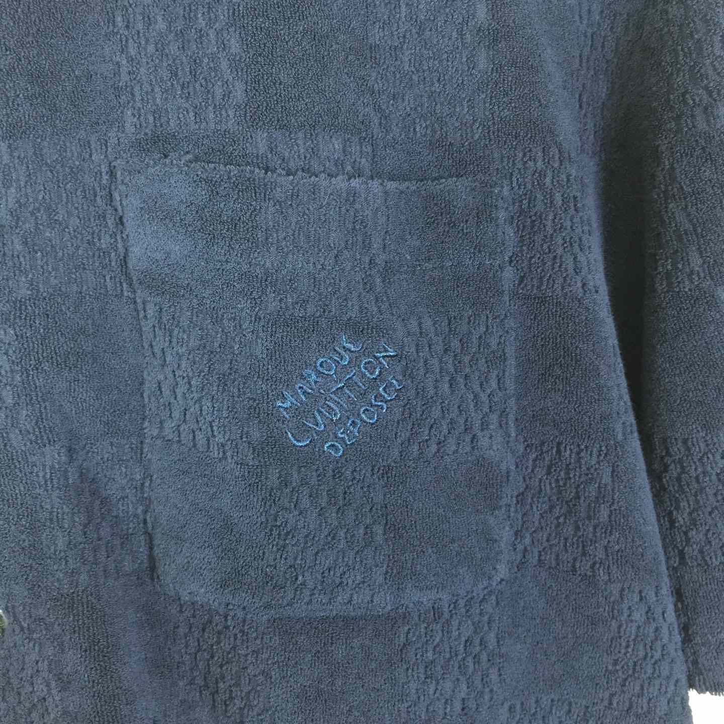 Louis Vuitton Damier French Terry Short-Sleeved Cotton-Blend Shirt   1AGK51 - DopestKickz