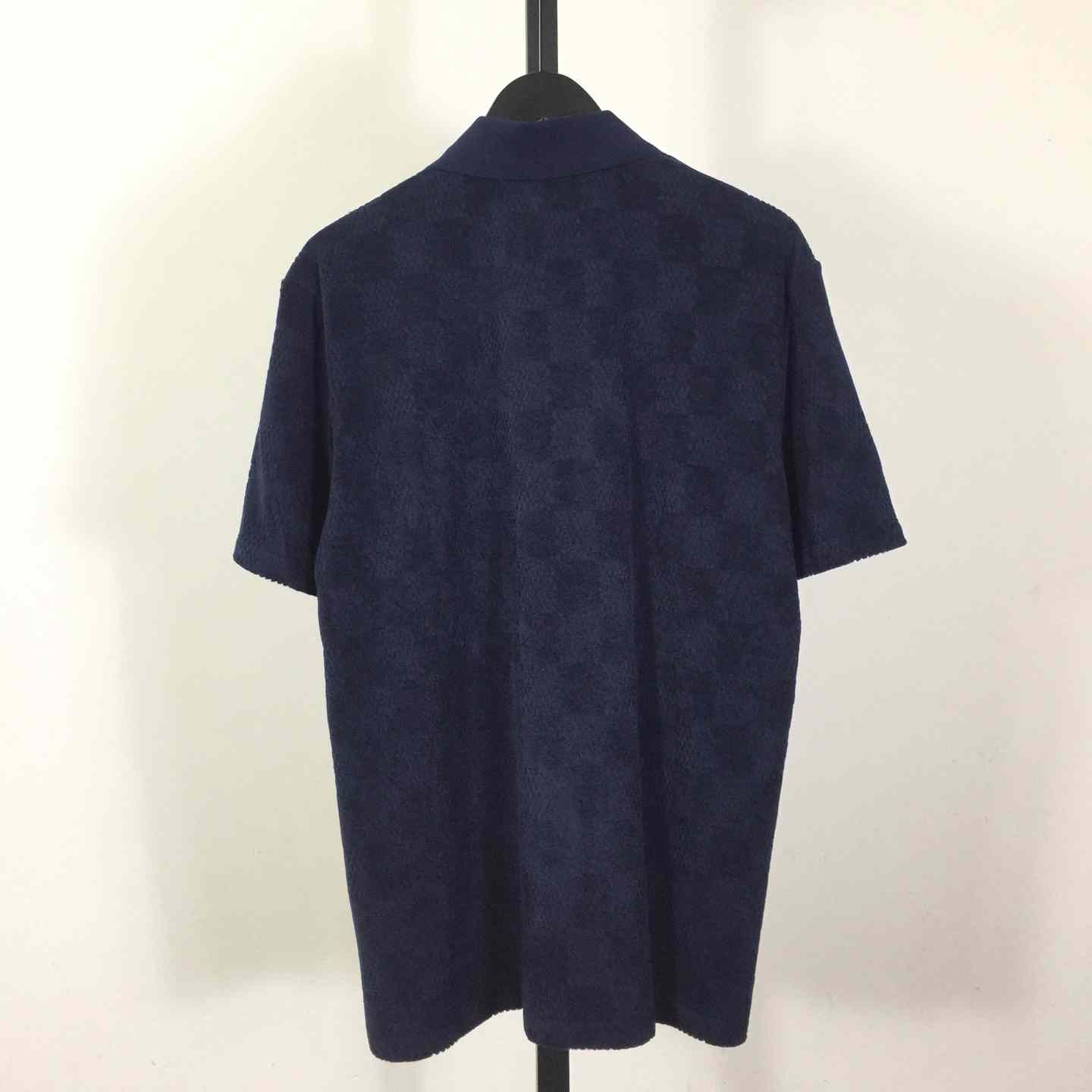 Louis Vuitton Damier French Terry Short-Sleeved Cotton-Blend Shirt   1AGK51 - DopestKickz