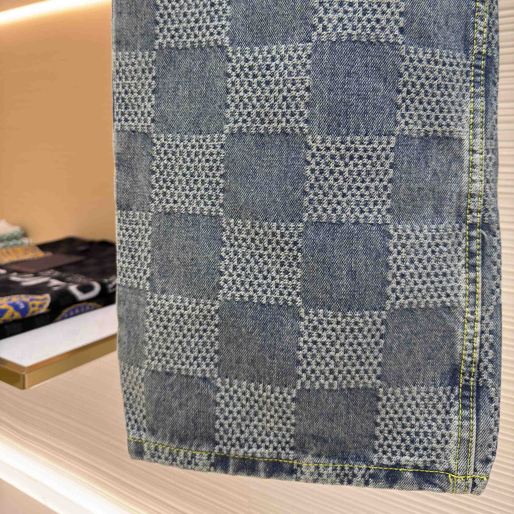 Louis Vuitton Damier Bootcut Denim Pants - DopestKickz