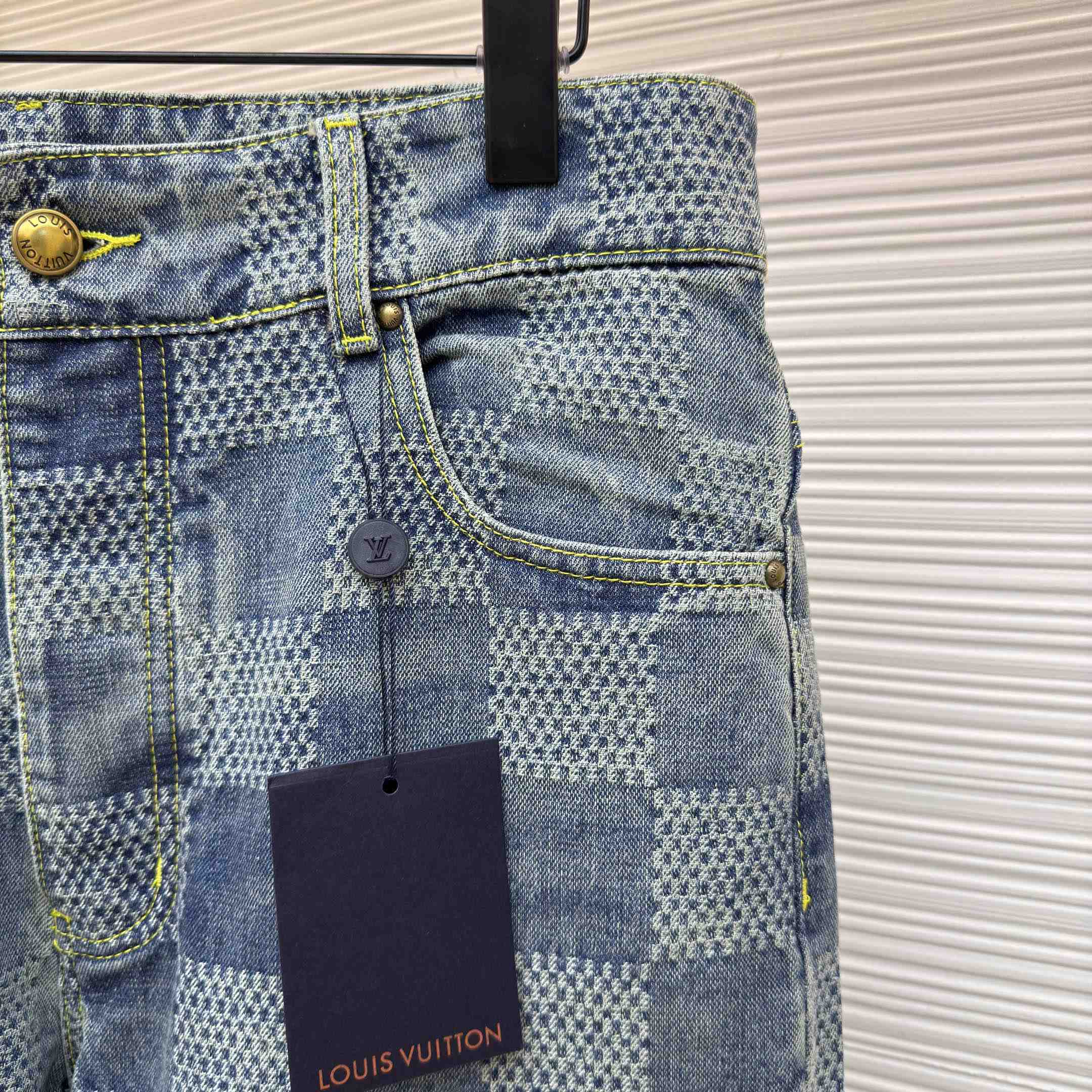 Louis Vuitton Damier Bootcut Denim Pants - DopestKickz