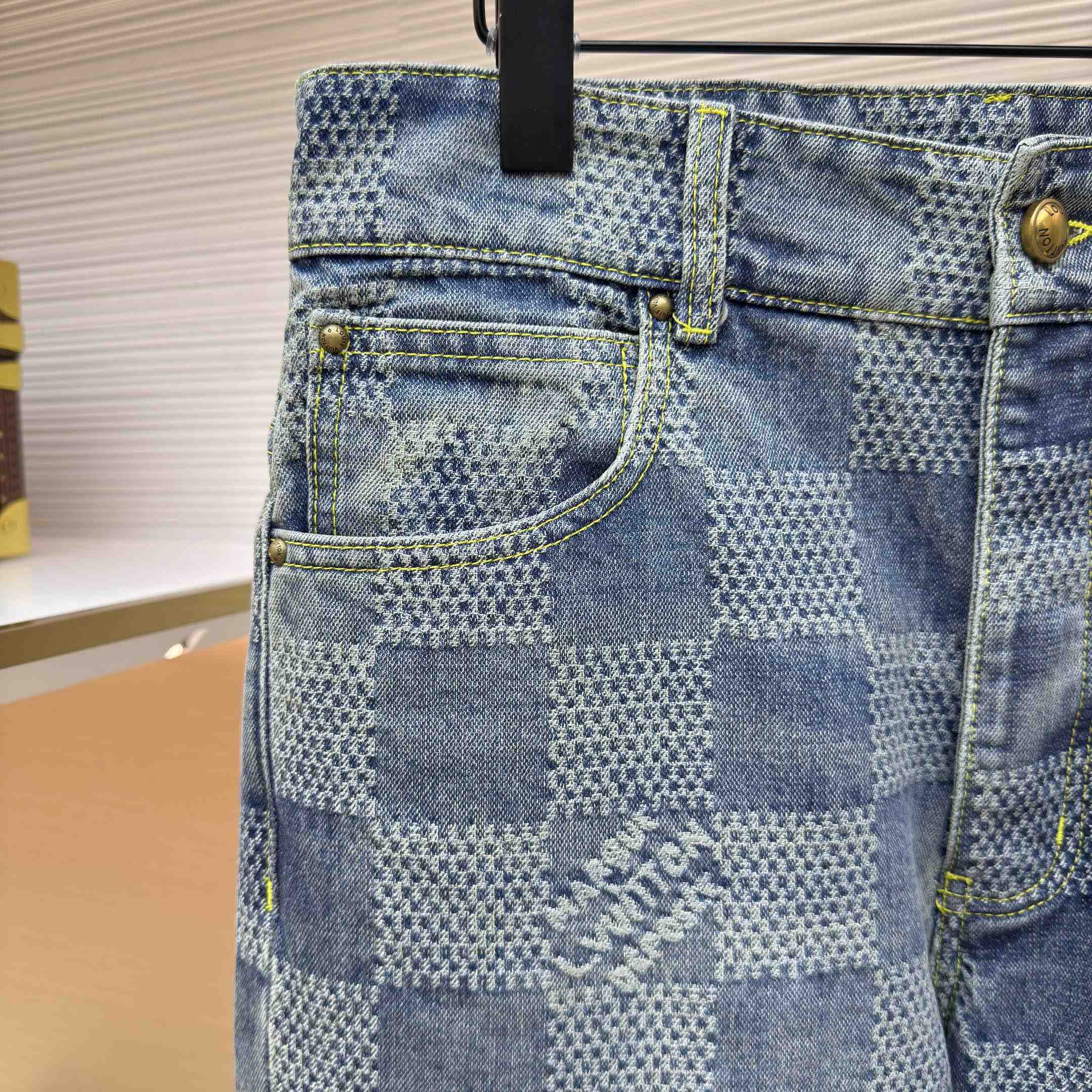 Louis Vuitton Damier Bootcut Denim Pants - DopestKickz