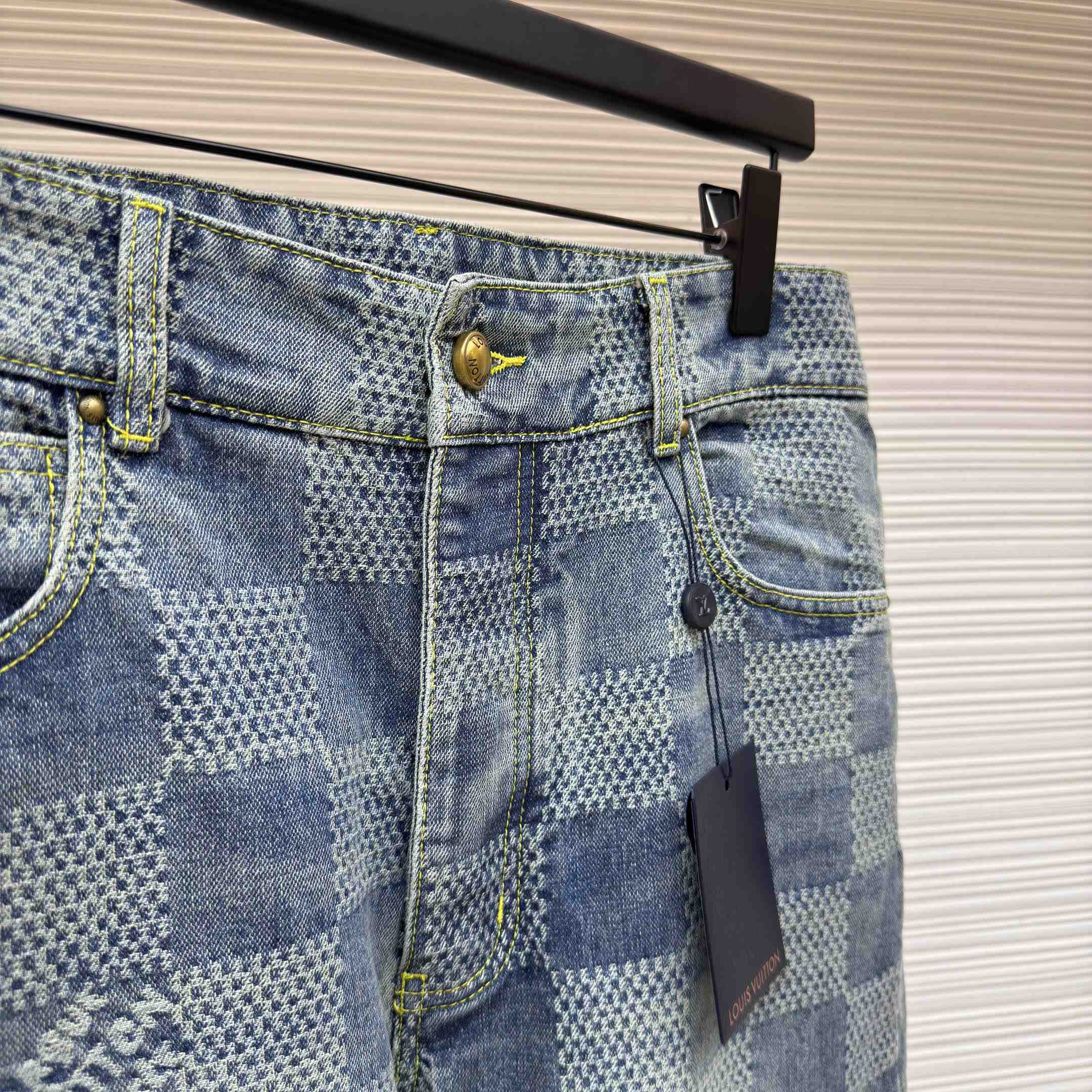 Louis Vuitton Damier Bootcut Denim Pants - DopestKickz