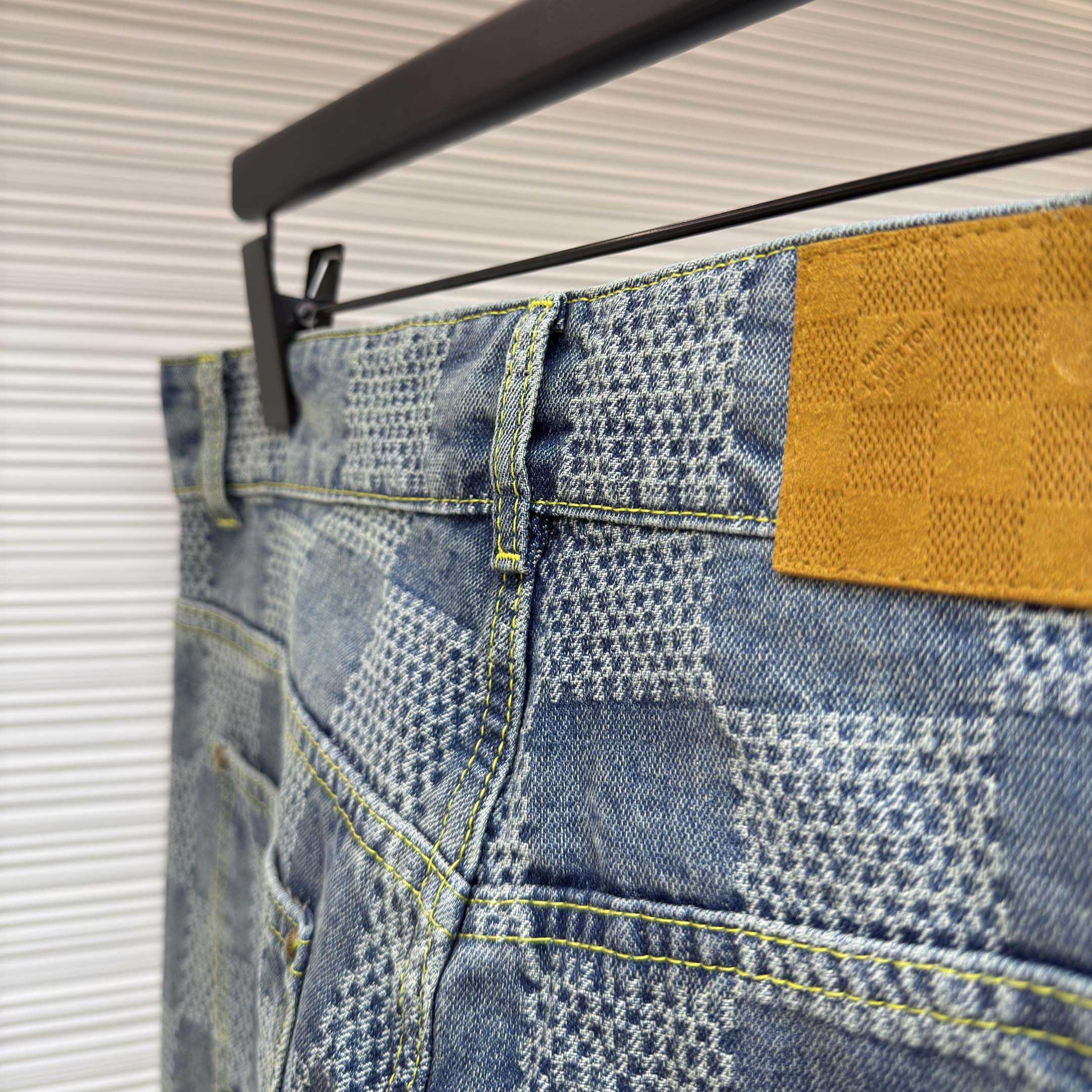 Louis Vuitton Damier Bootcut Denim Pants - DopestKickz