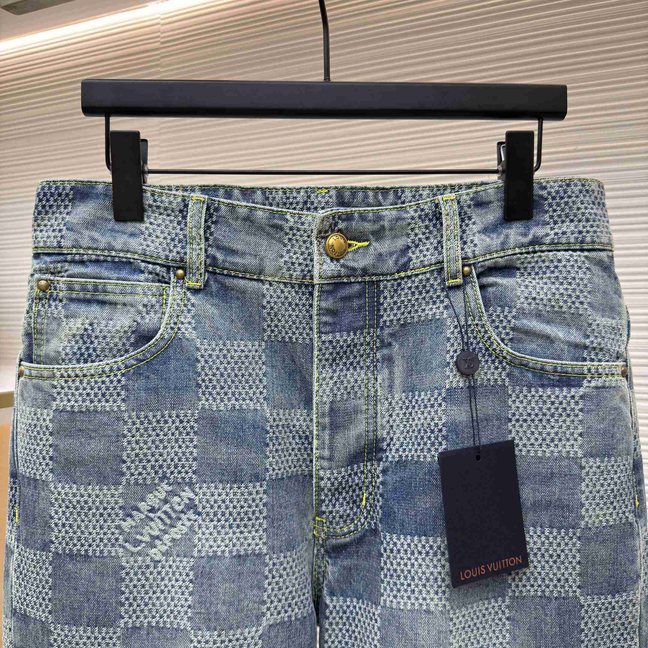 Louis Vuitton Damier Bootcut Denim Pants - DopestKickz