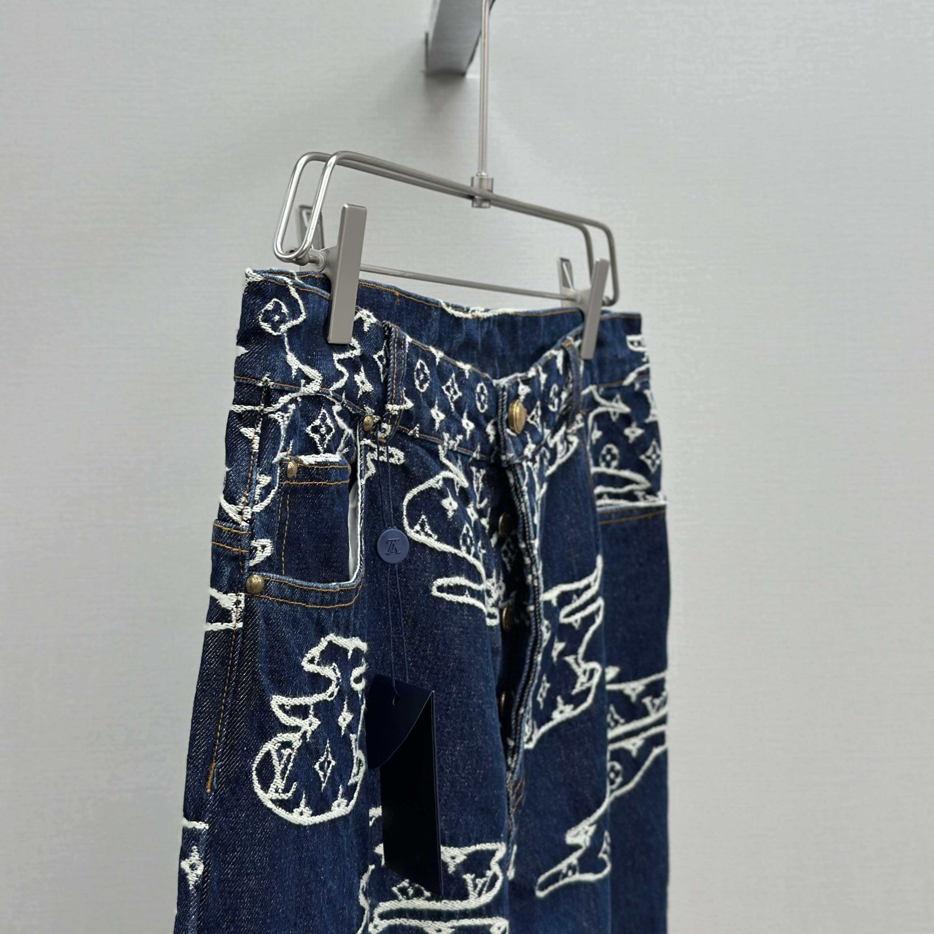 Louis Vuitton Monogram Denim Skate Pants   1AILUV - DopestKickz