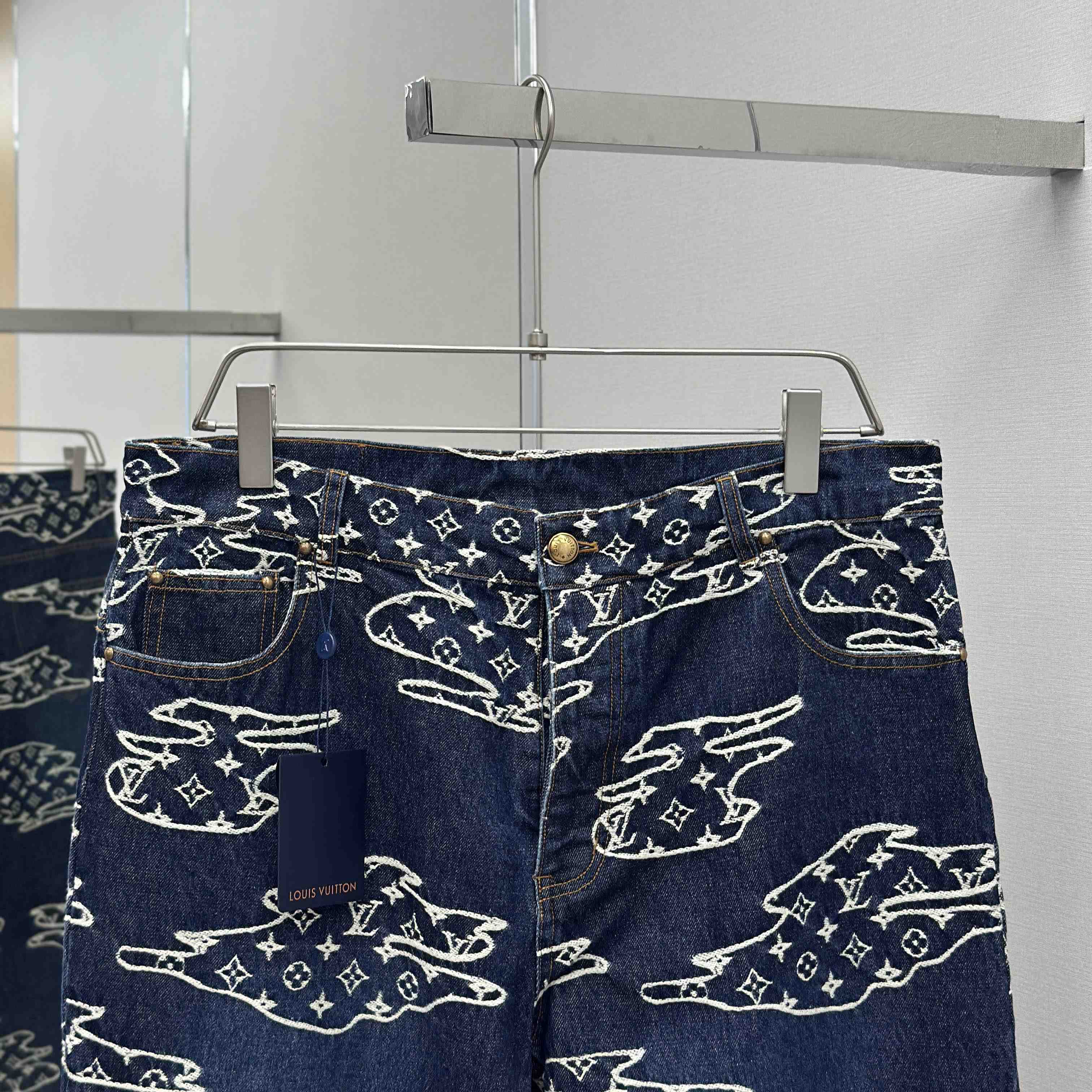 Louis Vuitton Monogram Denim Skate Pants   1AILUV - DopestKickz