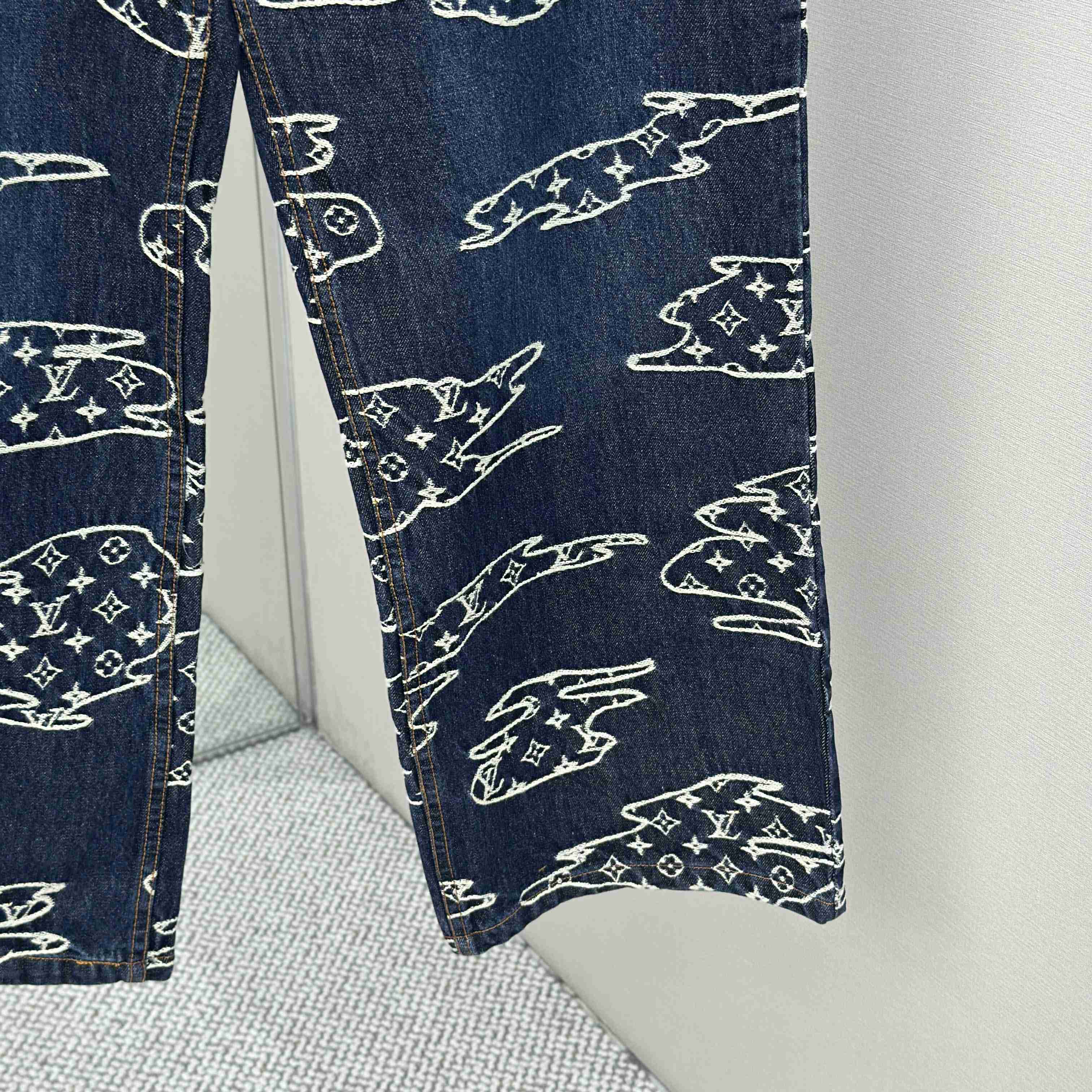 Louis Vuitton Monogram Denim Skate Pants   1AILUV - DopestKickz