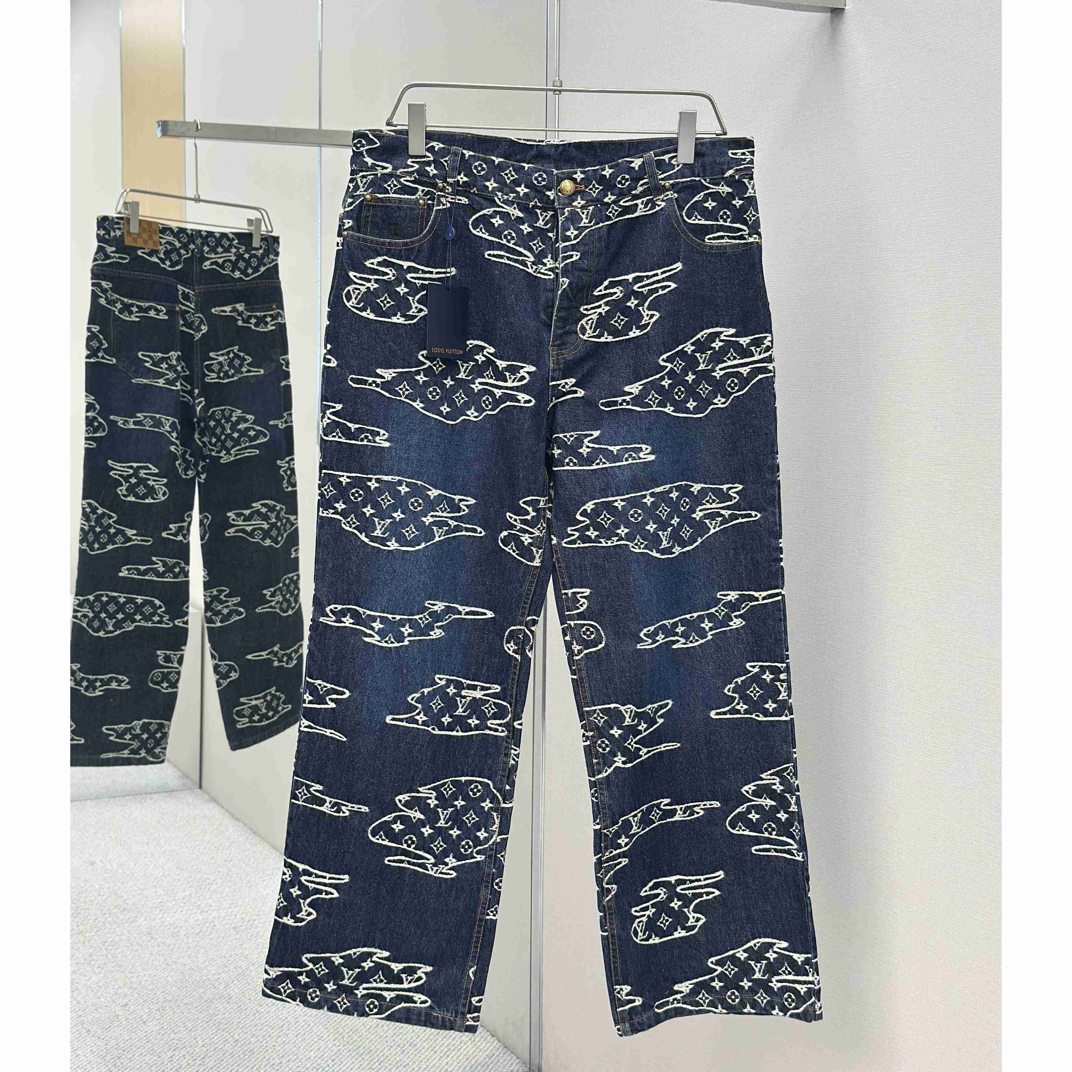 Louis Vuitton Monogram Denim Skate Pants   1AILUV - DopestKickz