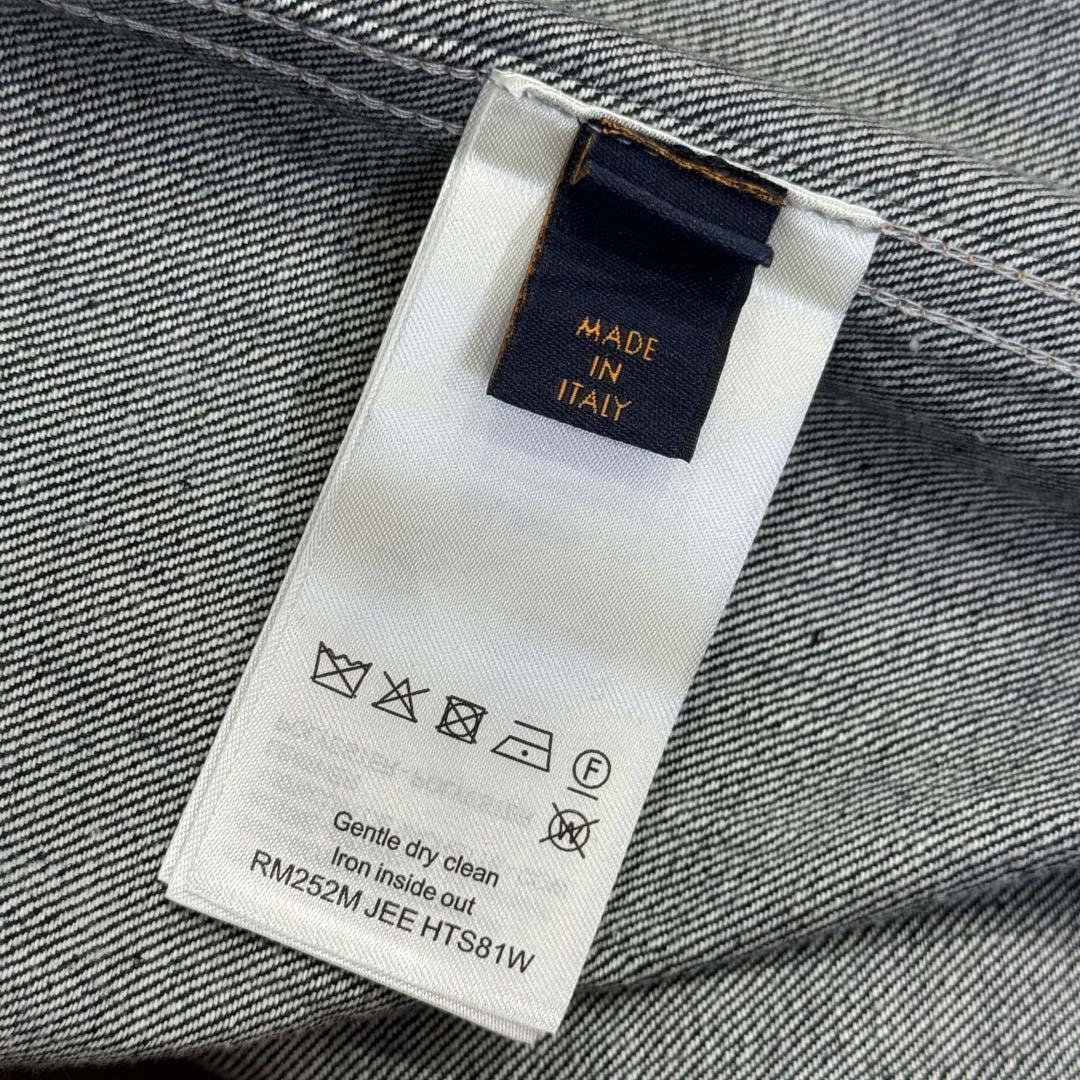 Louis Vuitton Damier Denim Baseball Shirt   1AIMJH - DopestKickz